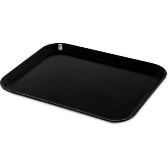 CARLISLE, Black, Fiberglass, Cafeteria Tray - 61LV90|1410FG004 - Grainger