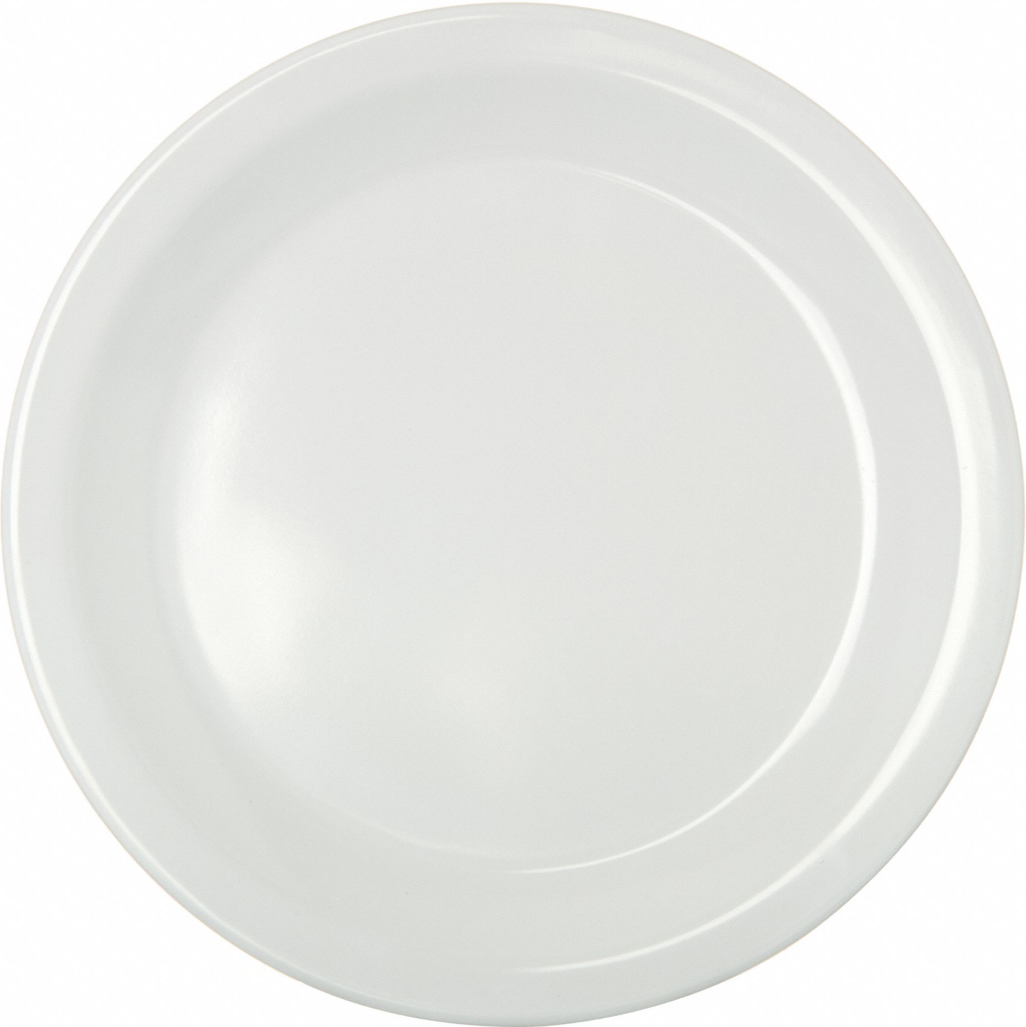 Pie Plate: Kingline, White, Melamine, 6 1/2 in Dia, 5/8 in Overall Ht
