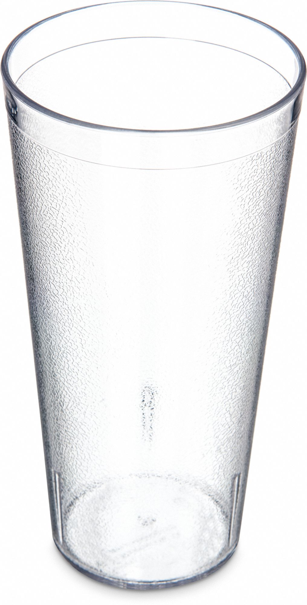 Tumbler: Pebbled, 26.5 fl oz Capacity, Clear, SAN, 3 5/8 in Dia, 7 1/8 in Overall Ht, Clear
