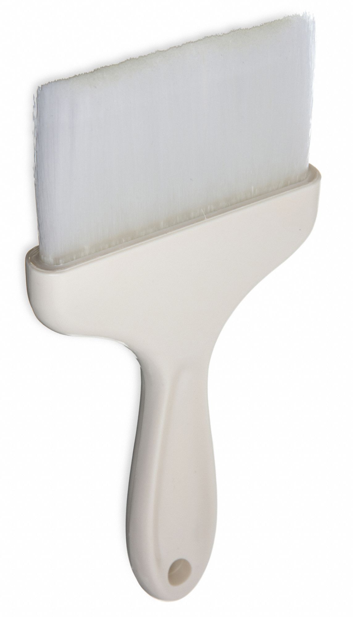 Pastry Brush: Nylon Bristle, 4 in Bristle Wd, 8 1/2 in Overall Lg, Plastic Handle, White