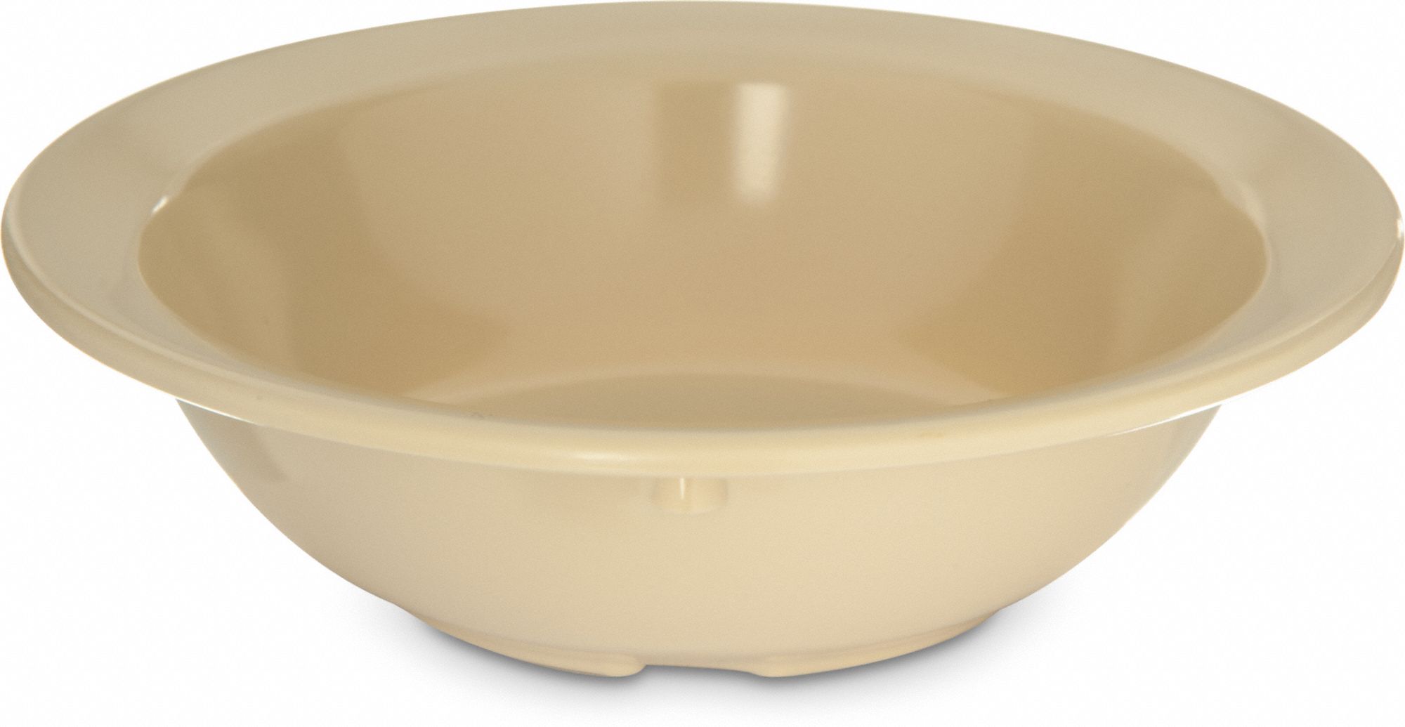 Fruit Bowl: Dallas Ware, 4.7 fl oz Capacity, Tan, Melamine, 4 5/8 in Dia