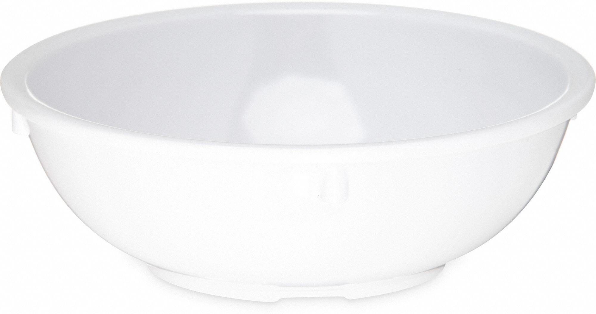 Nappie Bowl: Kingline, 13.7 fl oz Capacity, White, Melamine, 5 1/2 in Dia