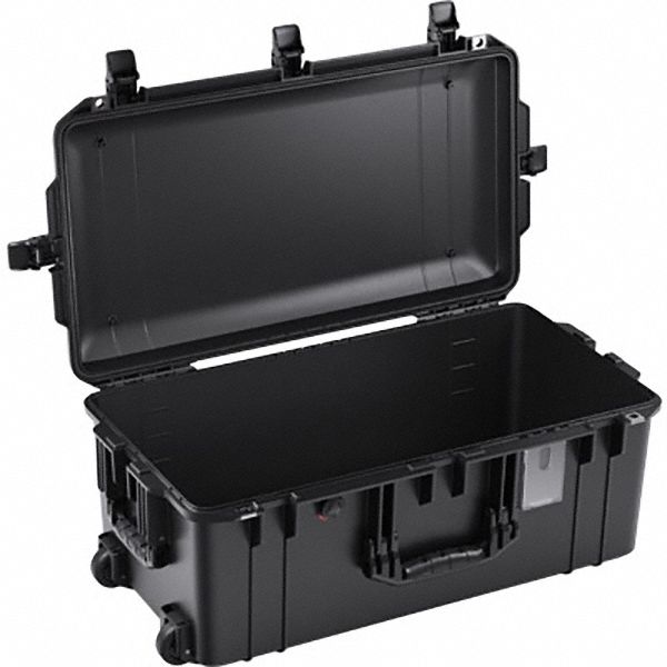 Protective Case: 12 1/4 in x 24 1/2 in x 10 1/4 in Inside, No Foam, Black, Mobile, 12 lb Wt