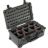 PELICAN Black MOLLE Panel for Pelican 1510 Case: 13 in x 15 in, 54 Openings, Twist Cam Locks, Black