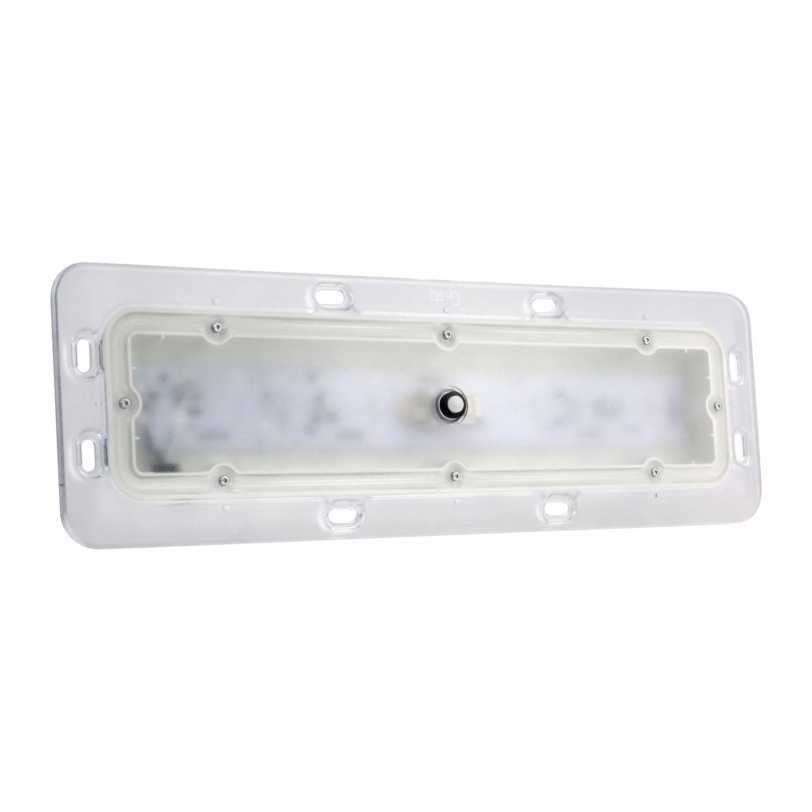 Dome Light: Rectangular, 12V DC, LED, Clear, White, 1 7/16 in Overall Ht, 18 1/4 in Overall Lg