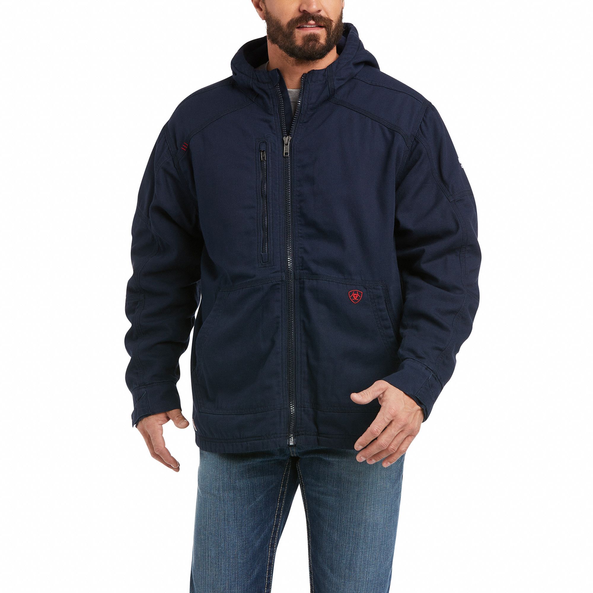 FR Stretch Canvas Jacket: 4 PPE CAT, 44 cal/sq cm ATPV, Men's, 2XL, Regular, DuraStretch™
