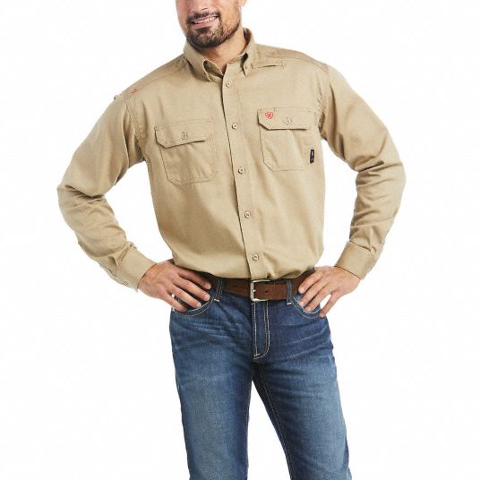 ARIAT, 8.9 cal/sq cm ATPV, Men's, Flame-Resistant Shirt - 61RL12 ...