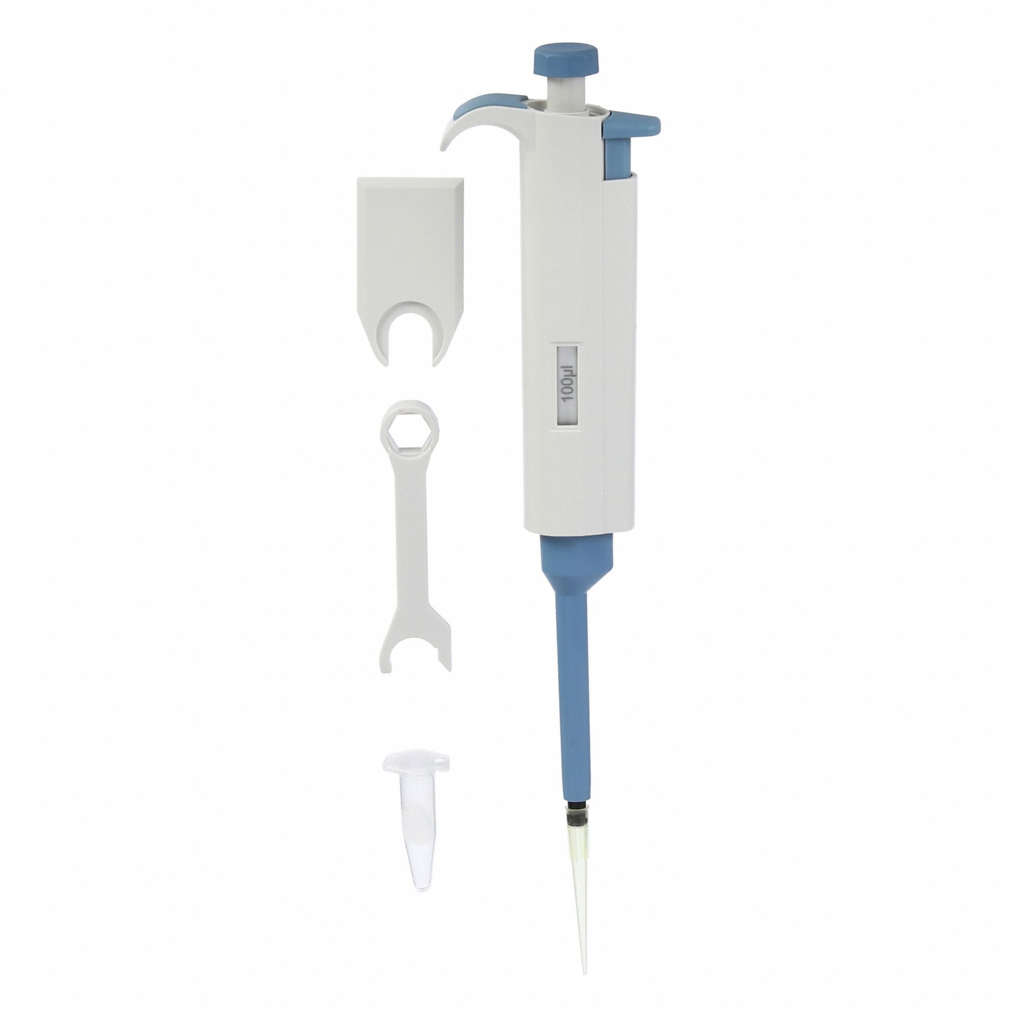 Single-Channel Pipettor: 1 Channels, 100 ul Capacity - Max, Manual Fixed Volume, 0.5% Accuracy