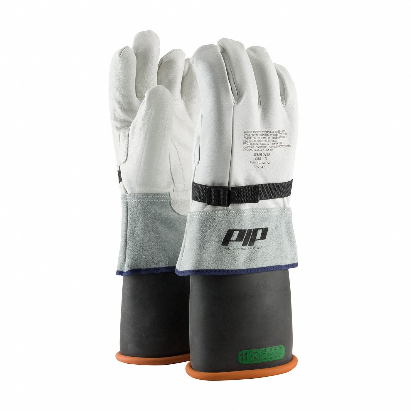 Electrical-Insulating Glove Protectors: PIP, For Class 3/Class 4 Volt Class, Natural, 1 PR