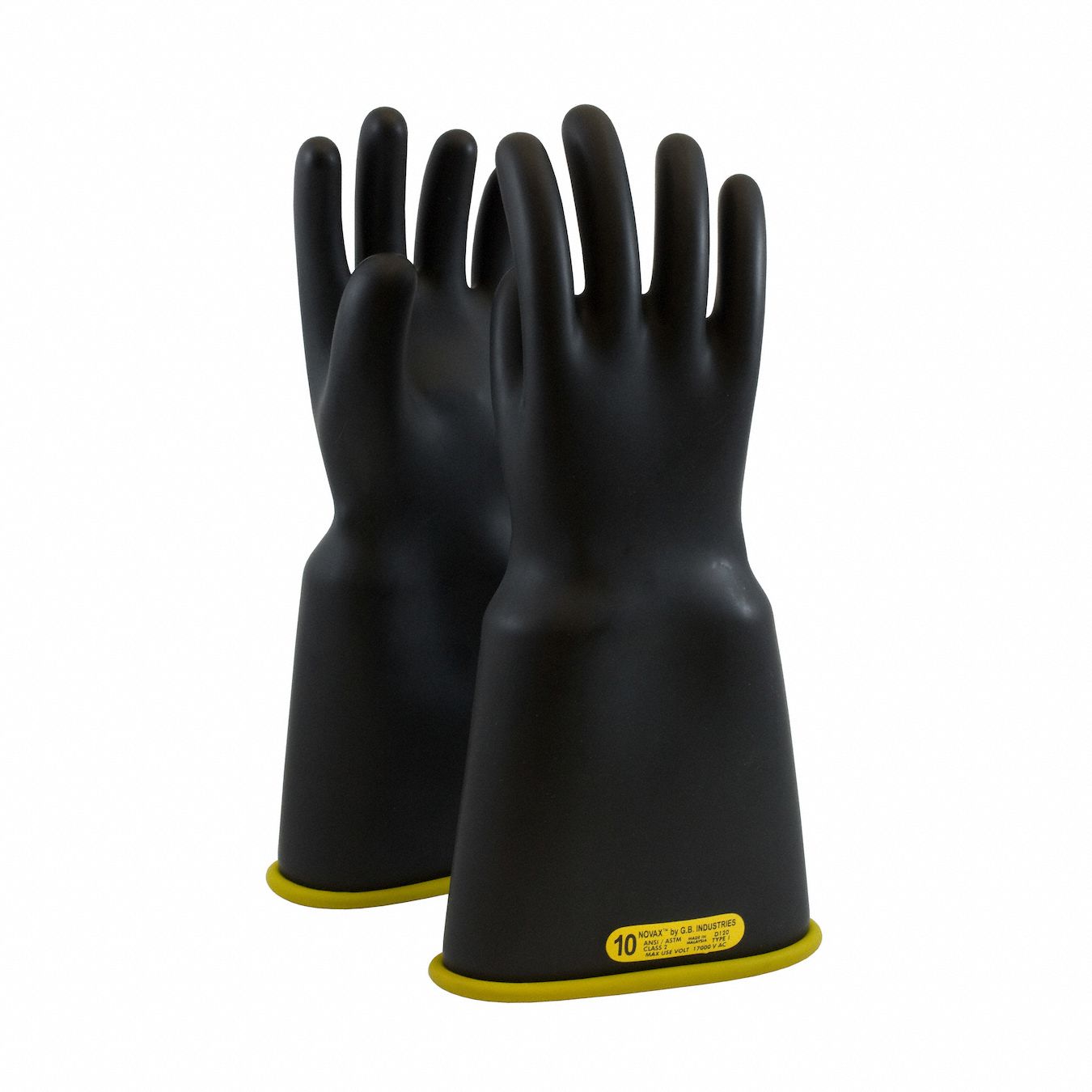 17,000V AC / 25,000V DC, 18 in Glove Lg, Class 2 Electrical Glove 61TE58154218/10.5 Grainger