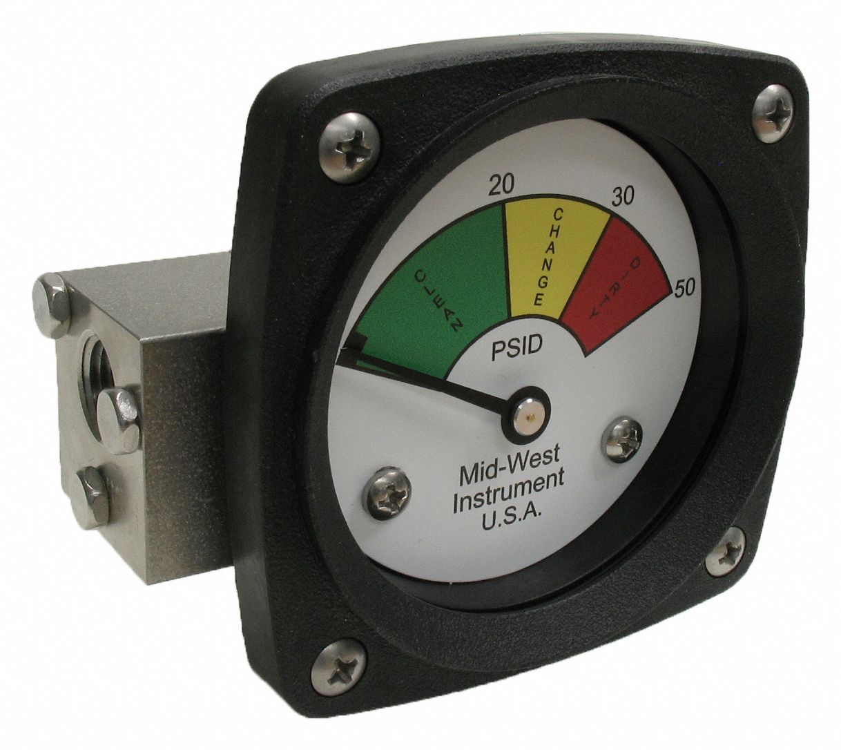 3-Color Differential Pressure Indicator: 1, 000 psig Max. Static Pressure, 522