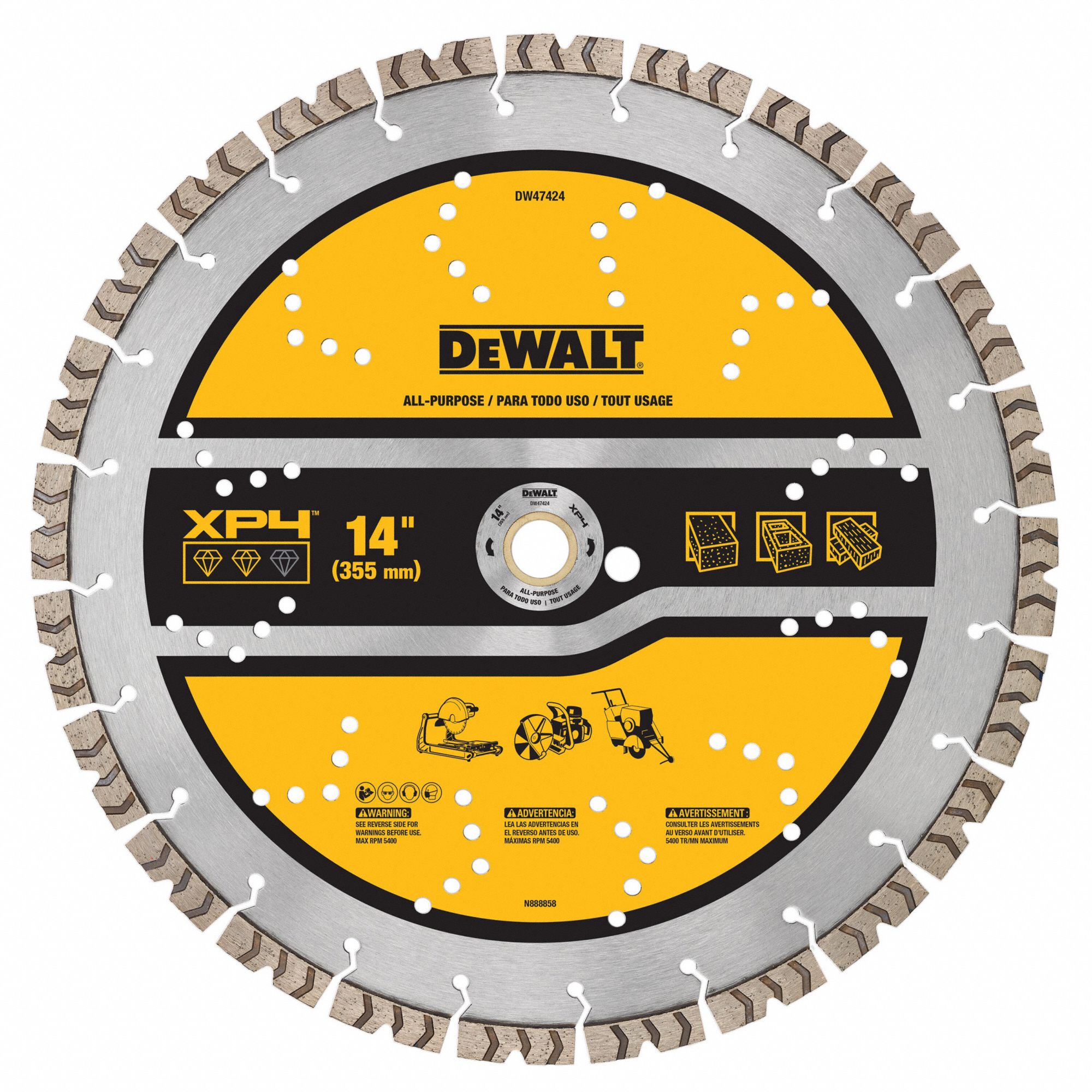 DIAMOND SAW BLADES,BEST,14 IN,WET/DRY