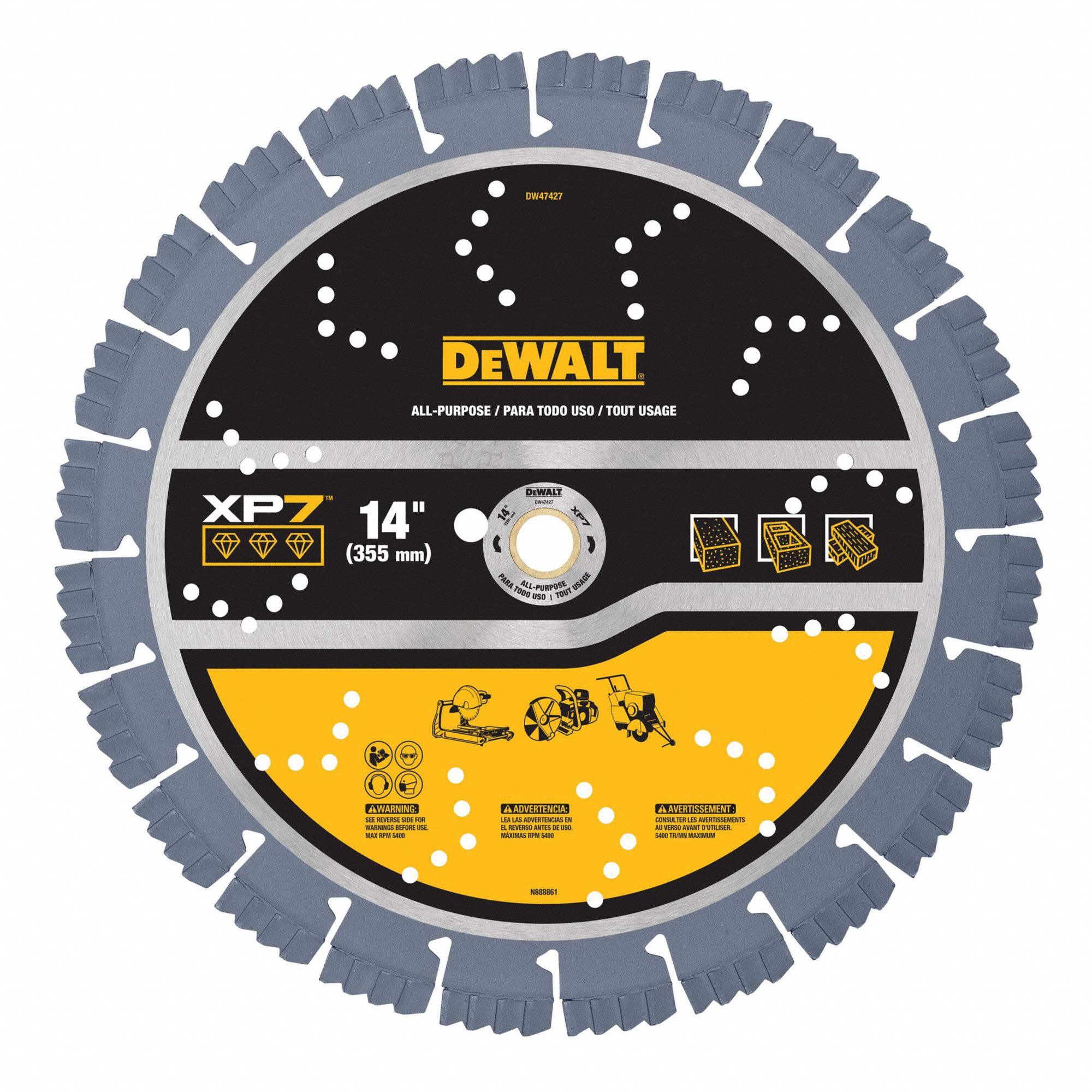 DIAMOND SAW BLADES,PROF.,14 IN,WET/DRY