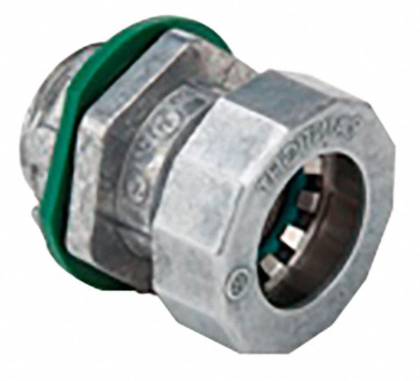 Connector: Zinc, 1/2 in Trade Size, 1 1/2 in Overall Lg, Insulated