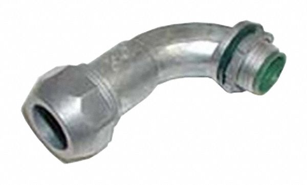 MC Cable Connector, 1/2" NPT, Zinc, Silver