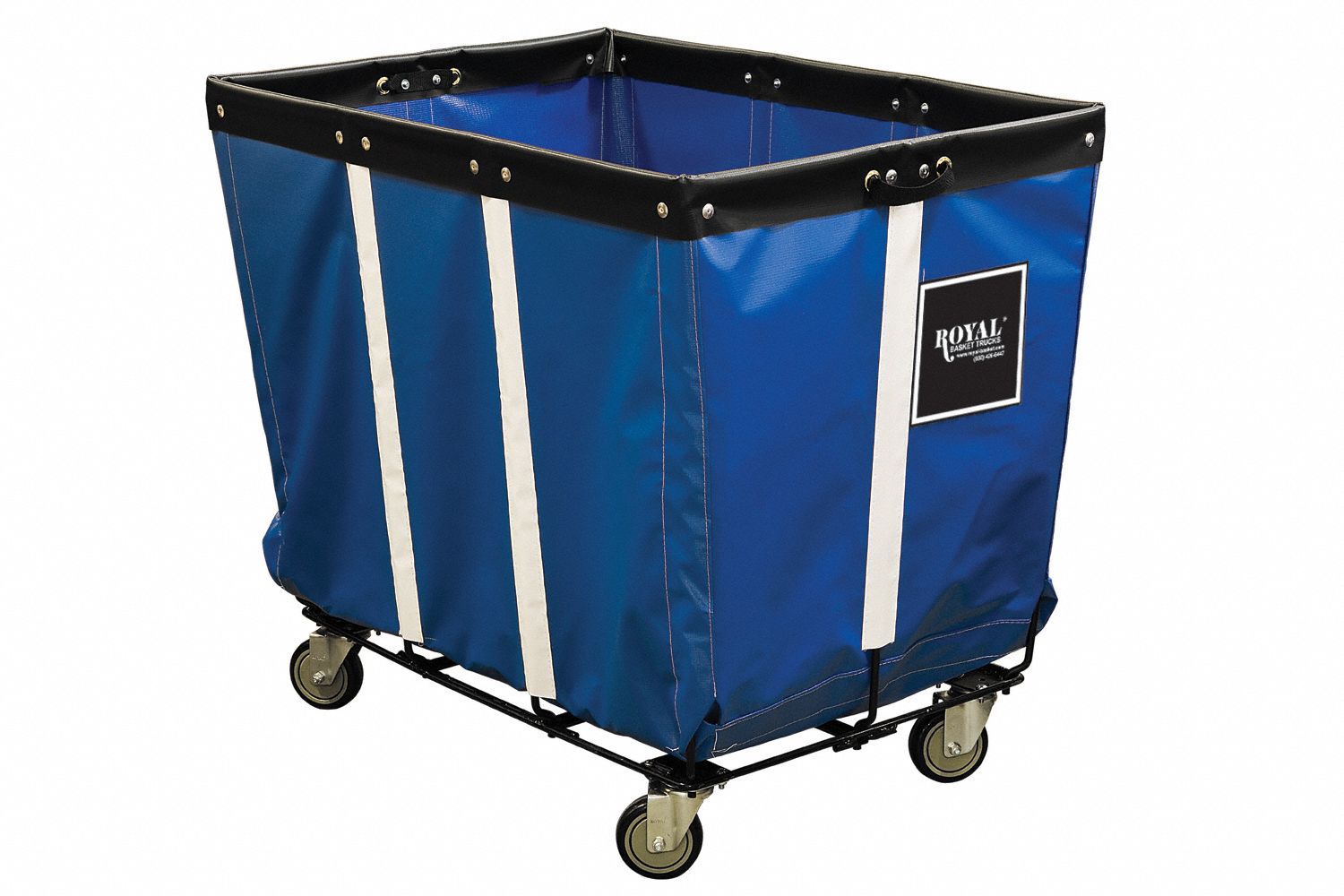 Basket Truck, Wire Base, Vinyl: 14.9 cu ft Cubic Foot Capacity, Blue, Assembled
