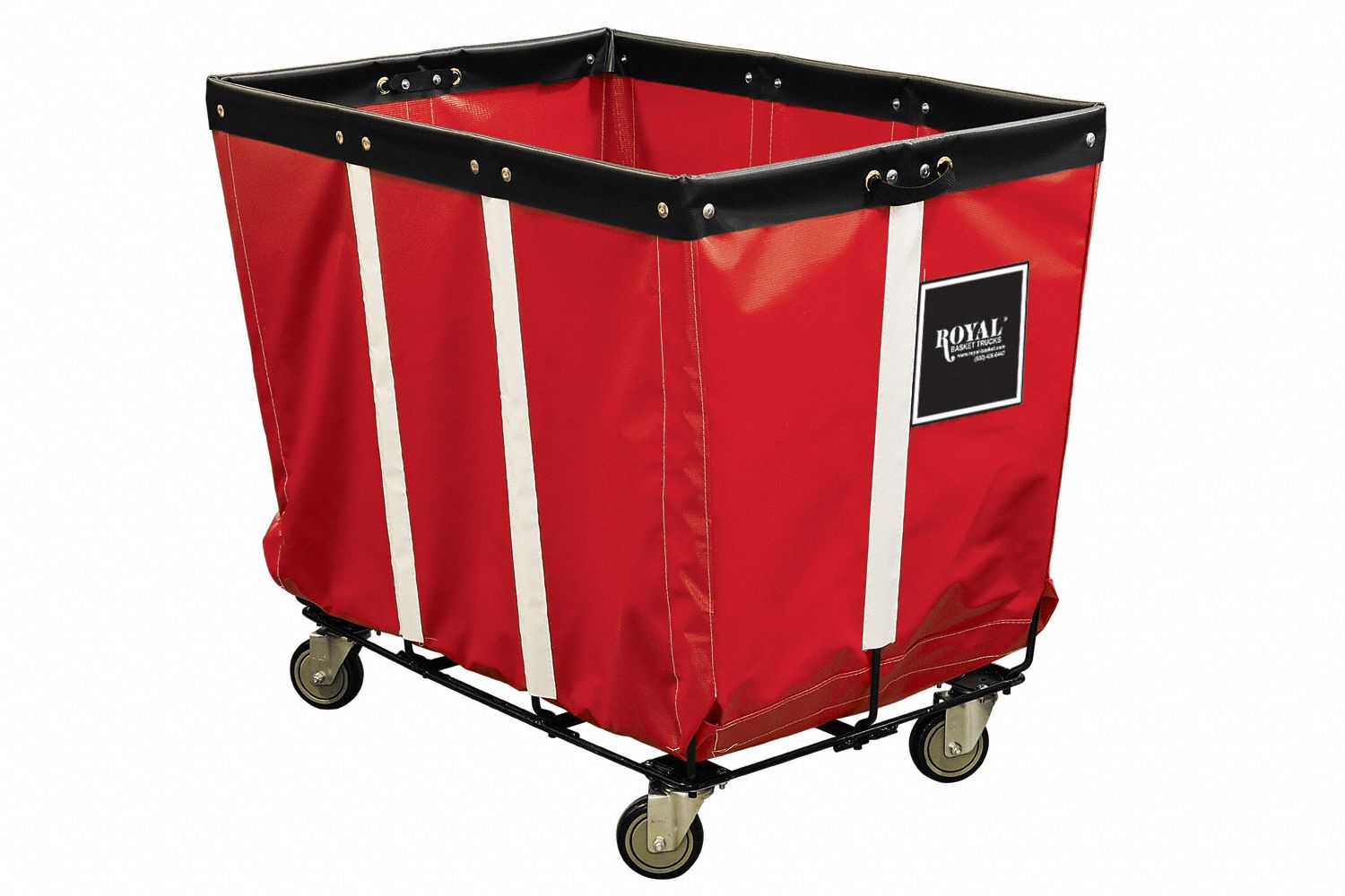Basket Truck, Wire Base, Vinyl: 14.9 cu ft Cubic Foot Capacity, Red, Assembled