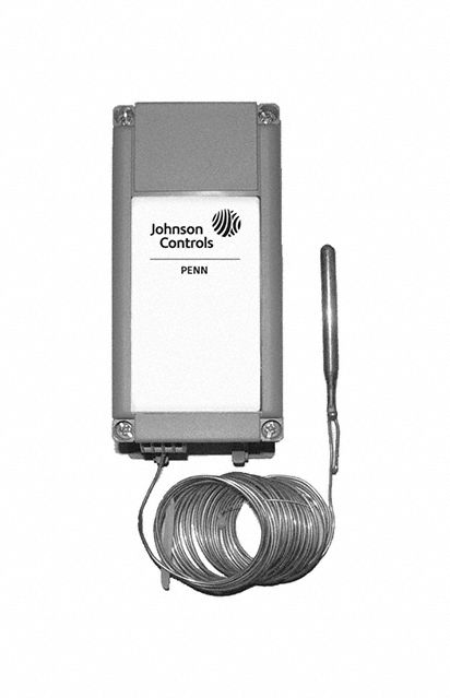TEMPERATURE CONTROL, 0 °  TO 190 ° F, PLASTIC, FIXED, 5+/-2 ° F, 120-277V AC