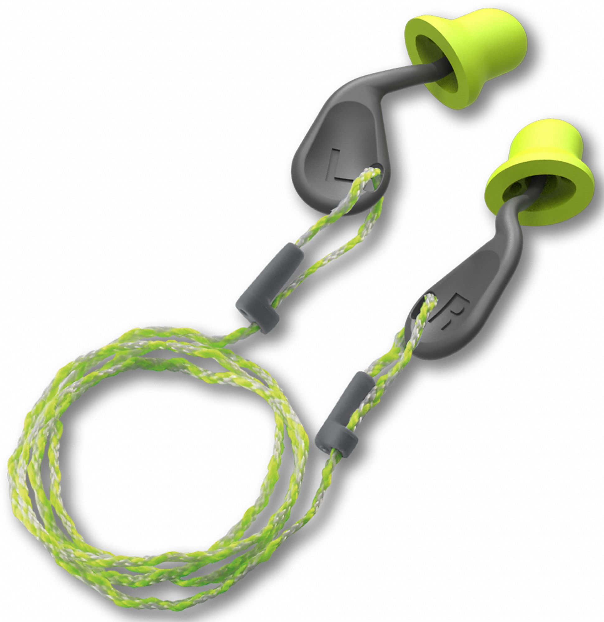 Ear Plugs: Bell, 27 dB NRR, Gen Purpose, Corded, Reusable, Push-In, Yellow, 48 PK