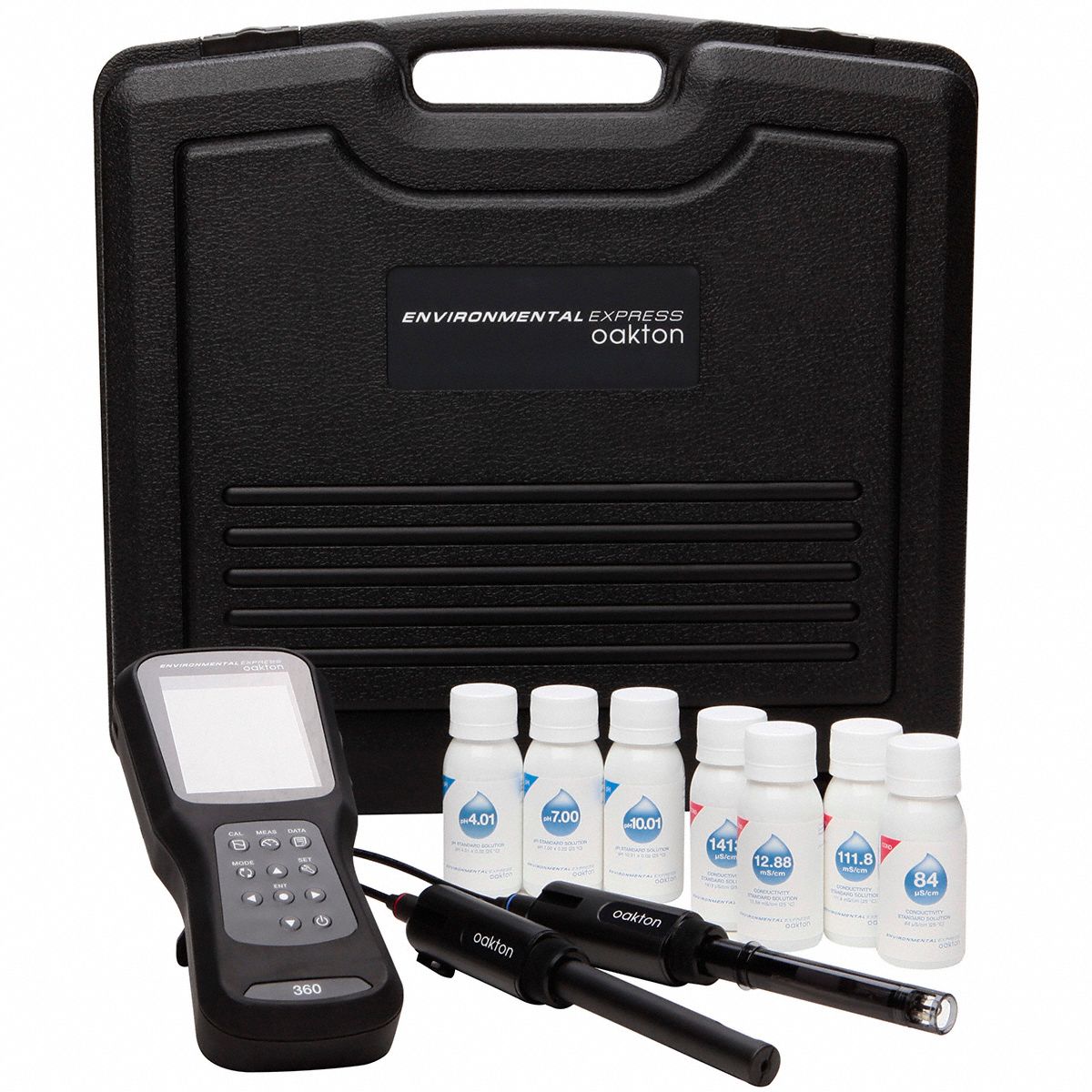 OAKTON, Handheld Meter Kit, 2.00 to 20.00, DualChannel Meter 61UG66