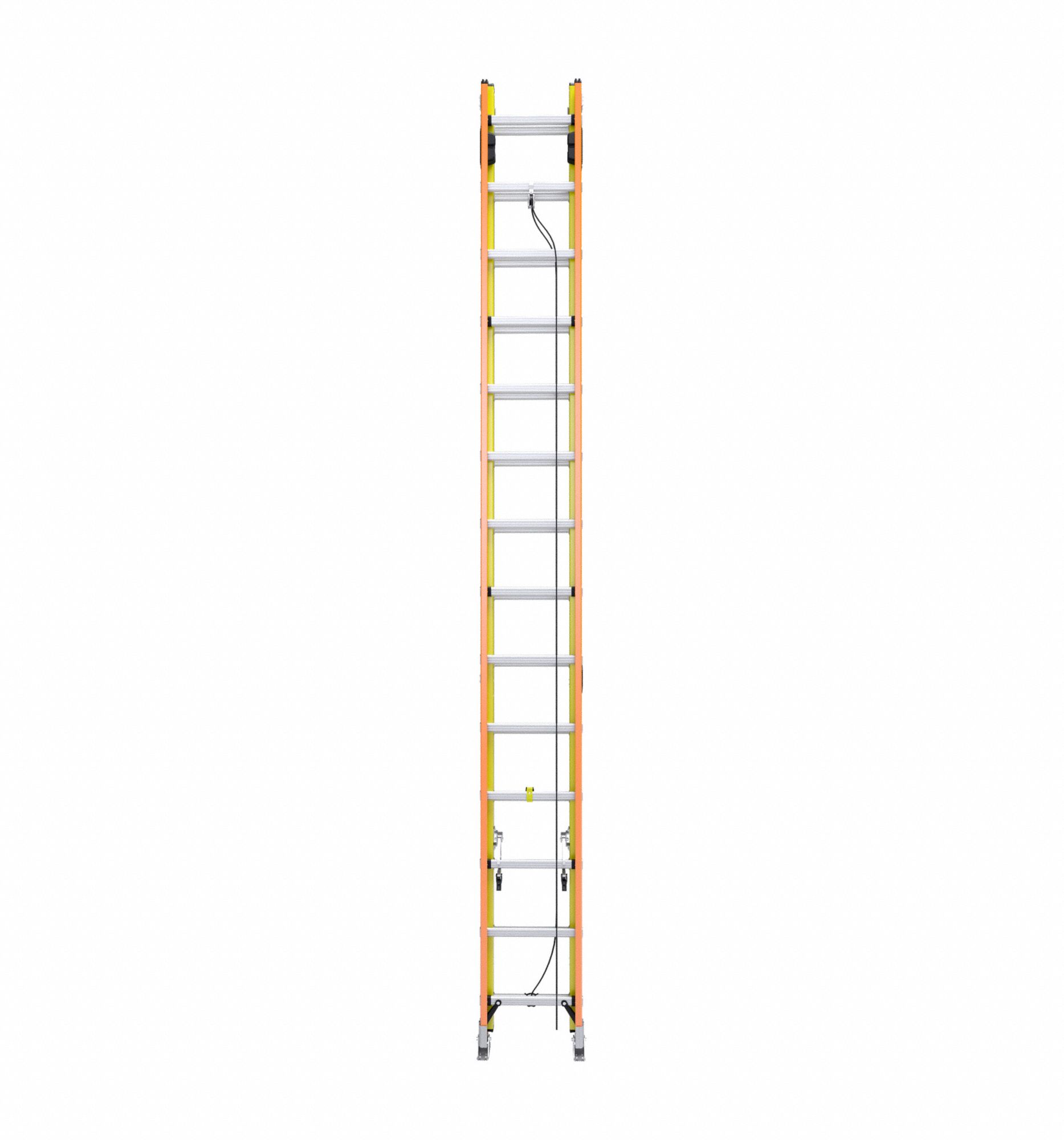 WERNER, 28 ft Overall Ht, Fiberglass, Extension Ladder - 61UG89|T6228 ...