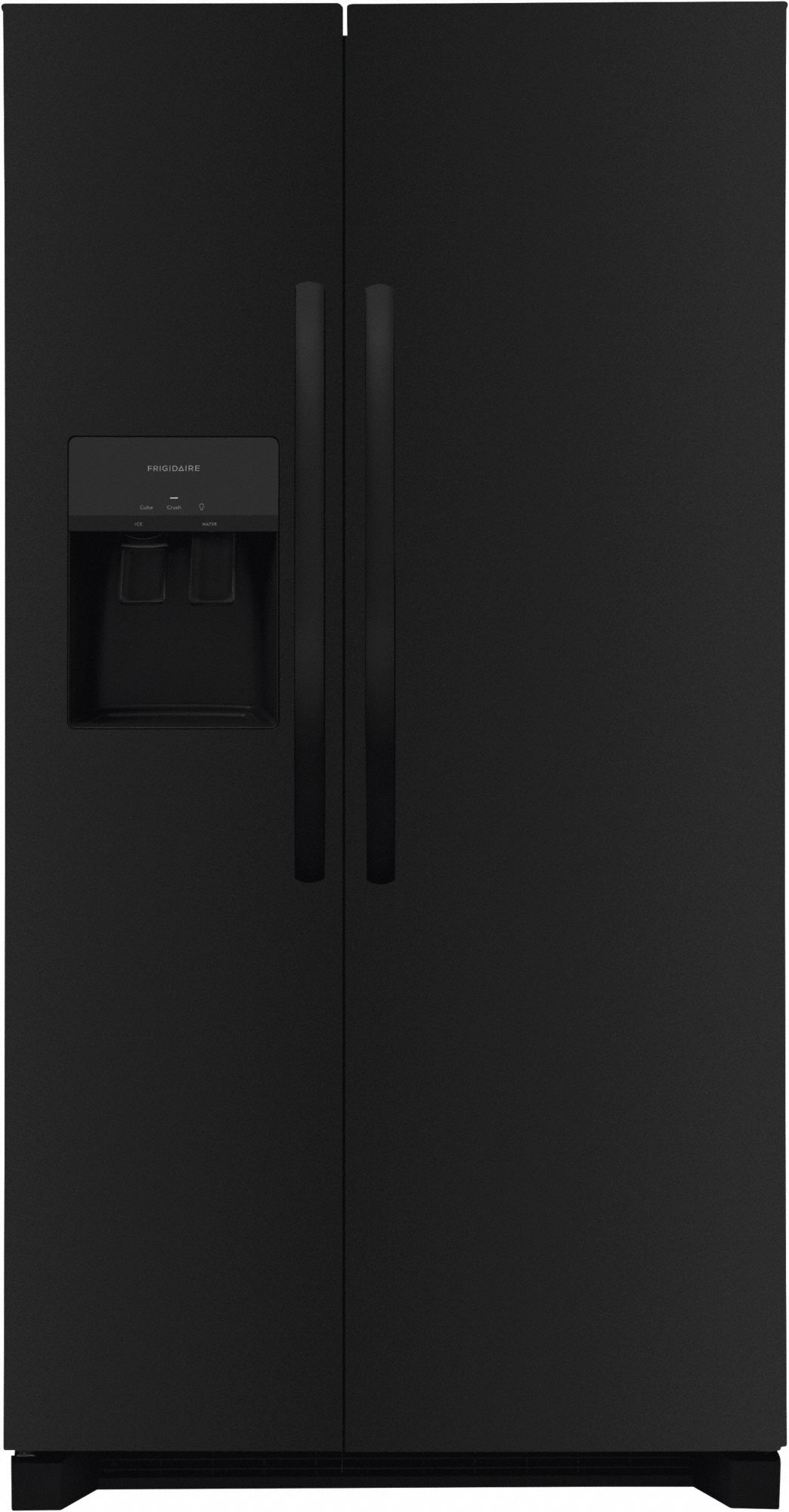 Side-by-Side Refrigerator: Black, 25.6 cu ft Total Capacity, 5 Shelves, Over 16.9 cu ft