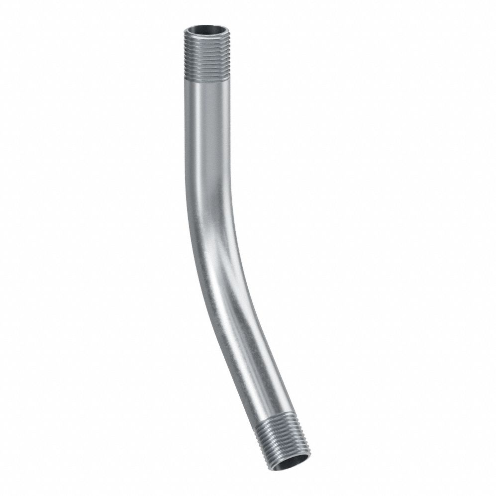 Elbow, 45 Degrees: 45°, 3/4 in Trade Size, Aluminum, Plain, 8 1/2 in Overall Lg