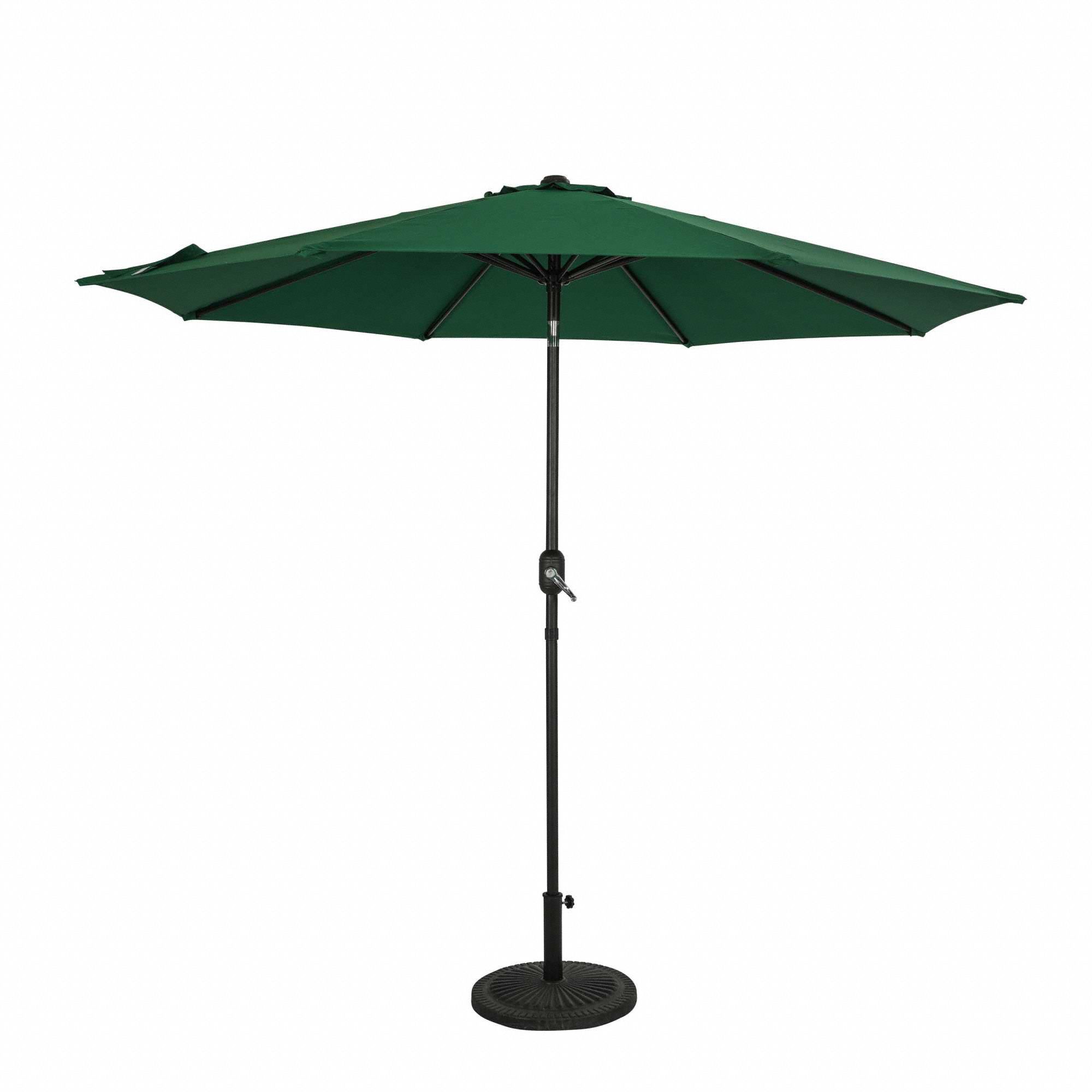 ISLAND UMBRELLA, 9 ft L x 9 ft W, Hunter Green, OCTAGON UMBRELLA HUNTER GREEN 61UL32NU6832