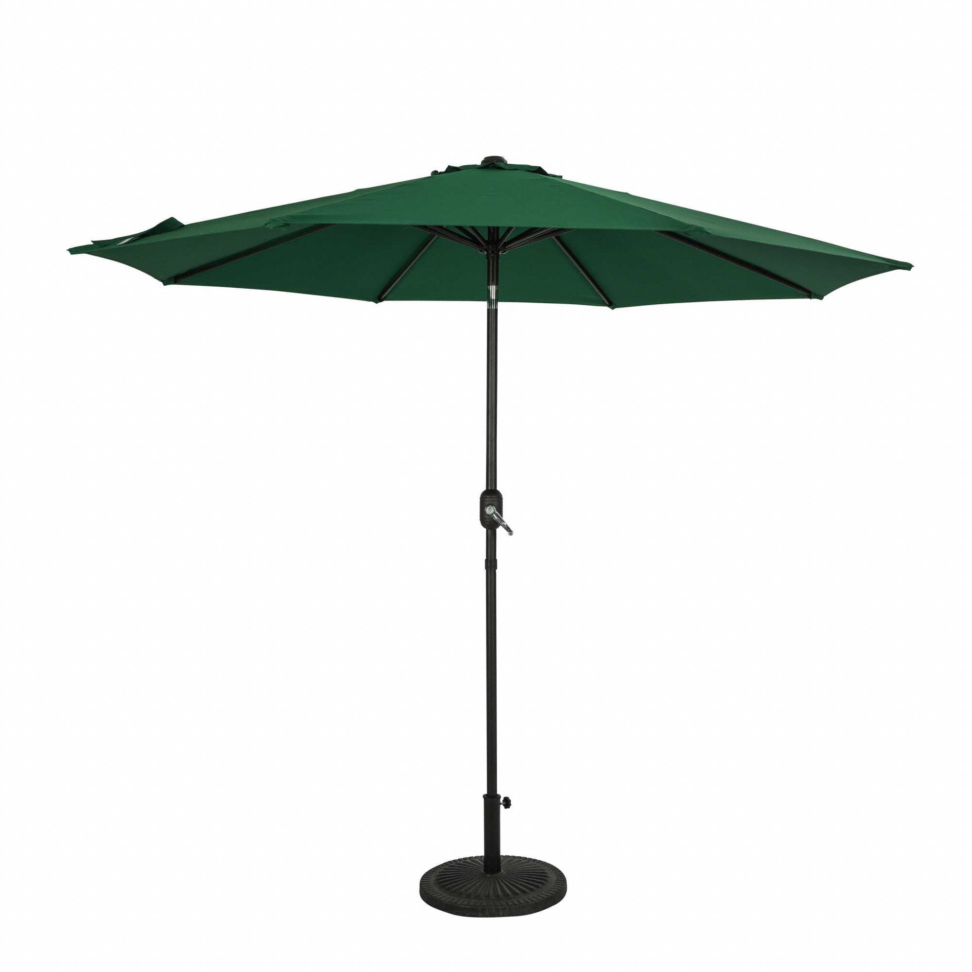 ISLAND UMBRELLA, Hunter Green, Steel, Patio Umbrella - 61UL32|NU6832 ...