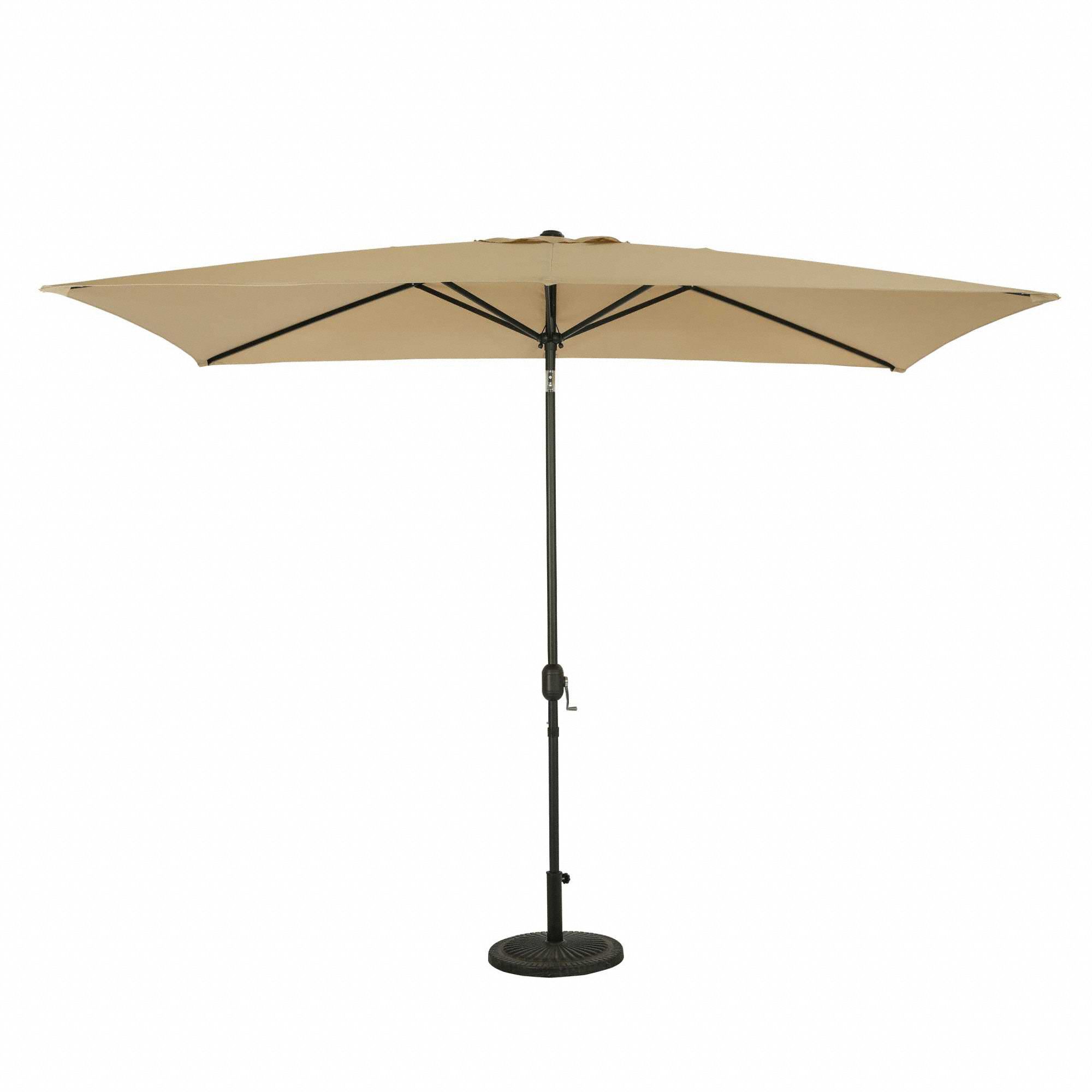 ISLAND UMBRELLA, 10 ft L x 6.5 ft W, Champagne, RECTANGLE UMBRELLA