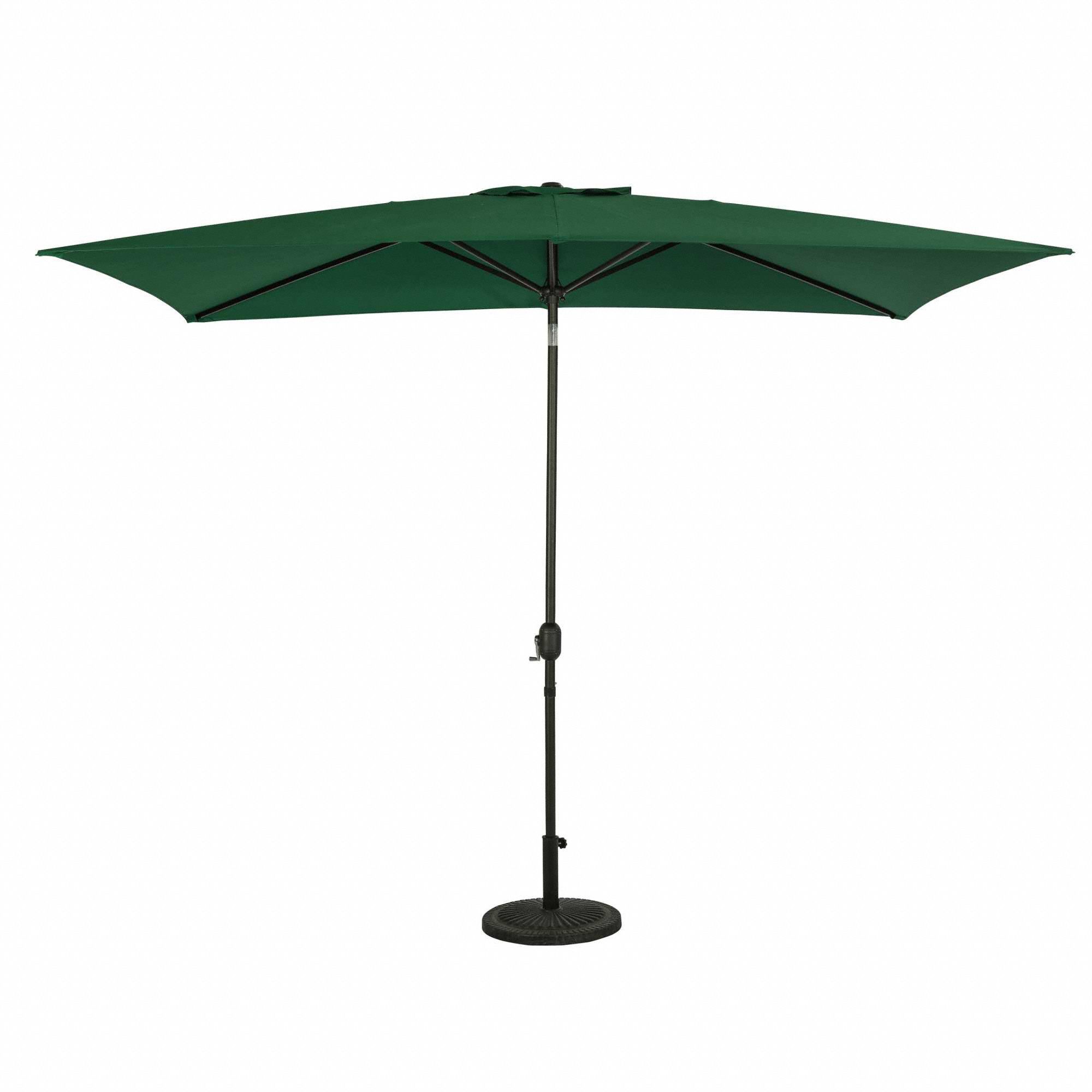ISLAND UMBRELLA, 10 ft L x 6.5 ft W, Hunter Green, RECTANGLE UMBRELLA