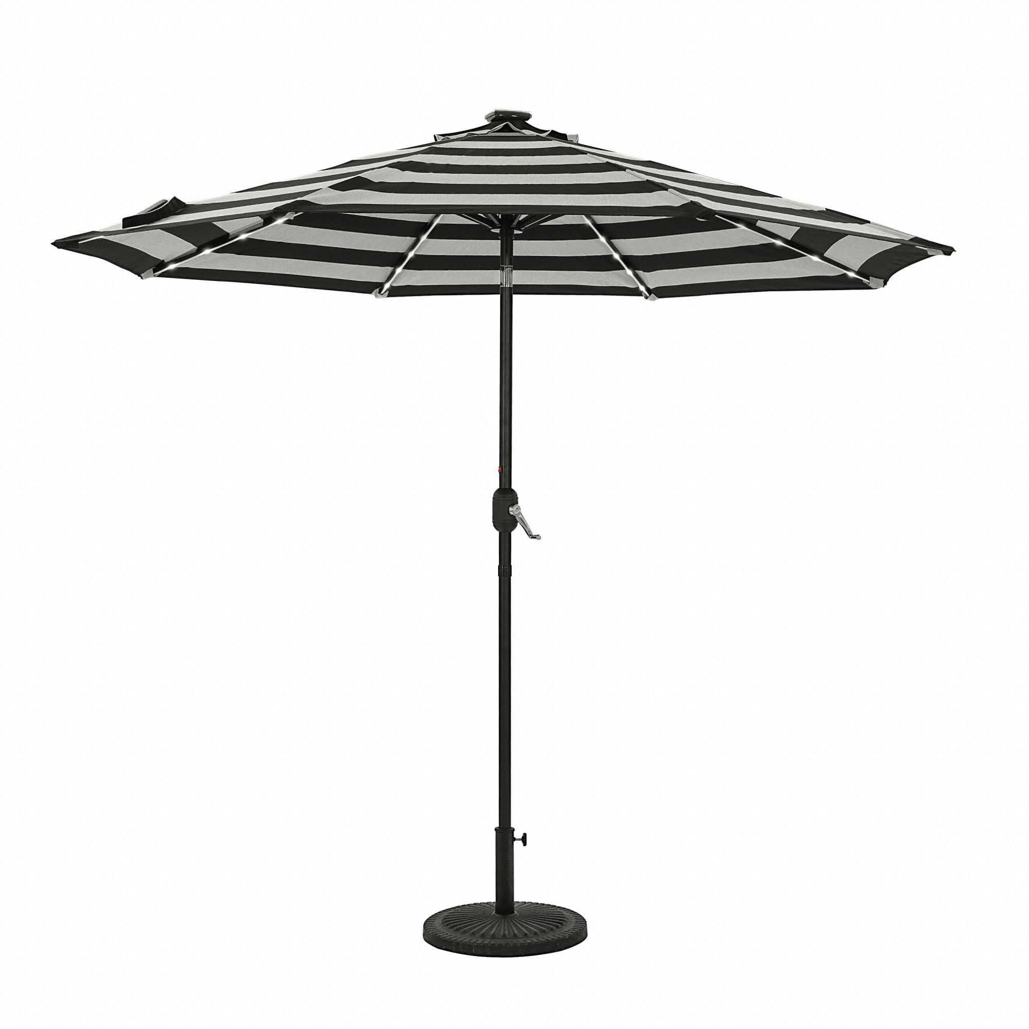 Patio Umbrella: Black/Light
