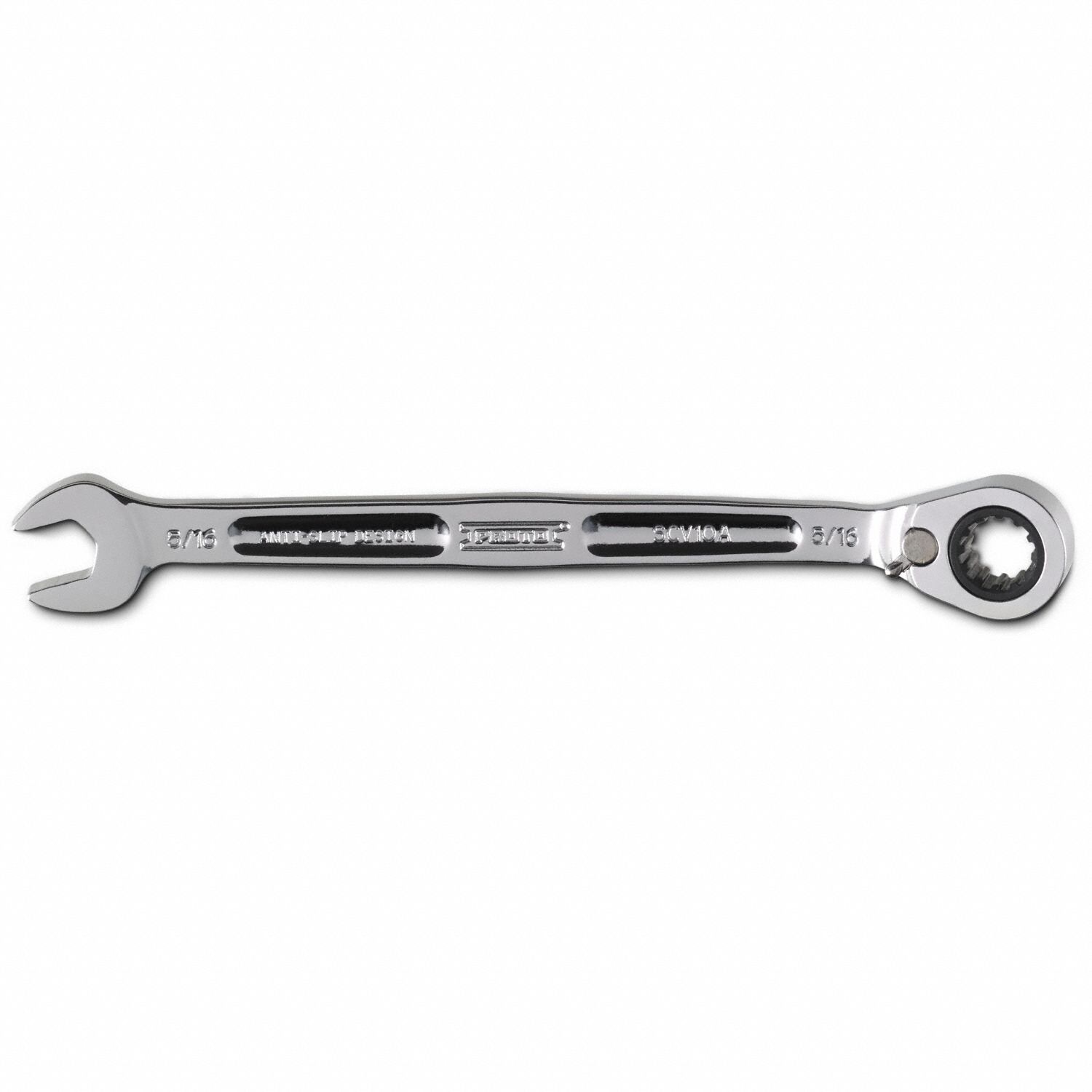 Combination Wrenches: Alloy Steel, Full Polish Chrome, 5/16 in Head Size, 5 3/8 in Overall Lg