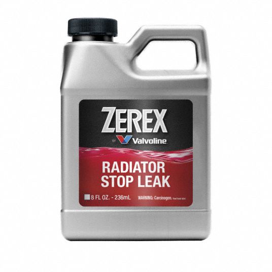 ZEREX Radiator Stop Leak: Leak Stopper, Coolant, 14.5 fl oz Container Size,  Clear, Bottle, ATSM 3147