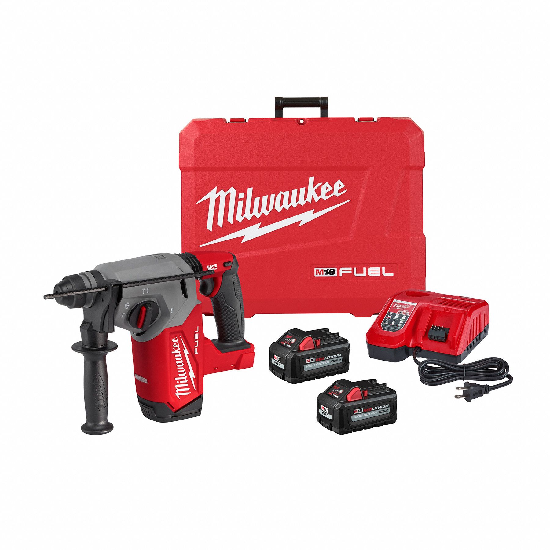 MILWAUKEE, Pistol-Grip, 18 V, Cordless Rotary Hammer Kit - 61UU44 