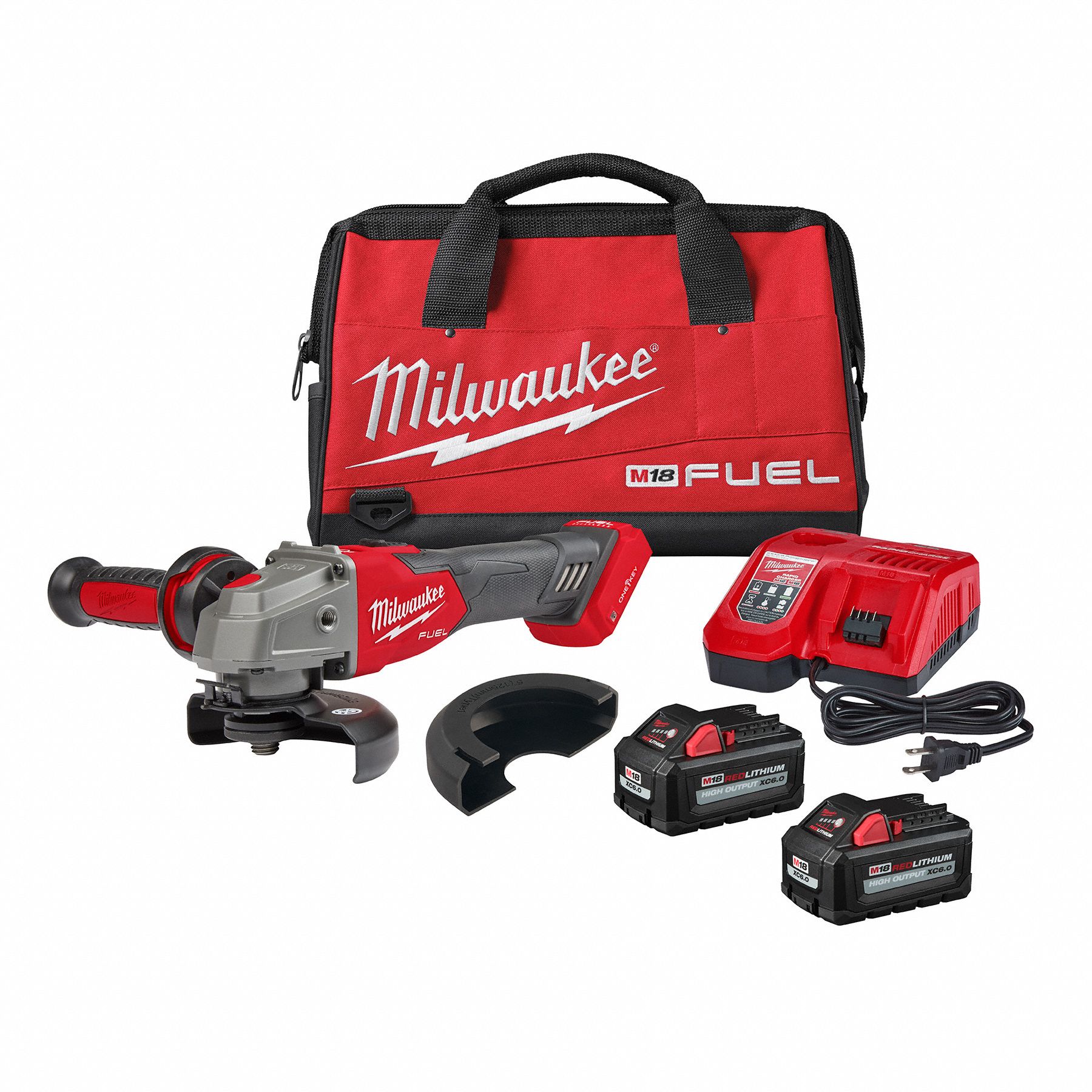 MILWAUKEE Cordless, Angle Grinder Kit, 4 1/2 in, 5 in Wheel Diameter