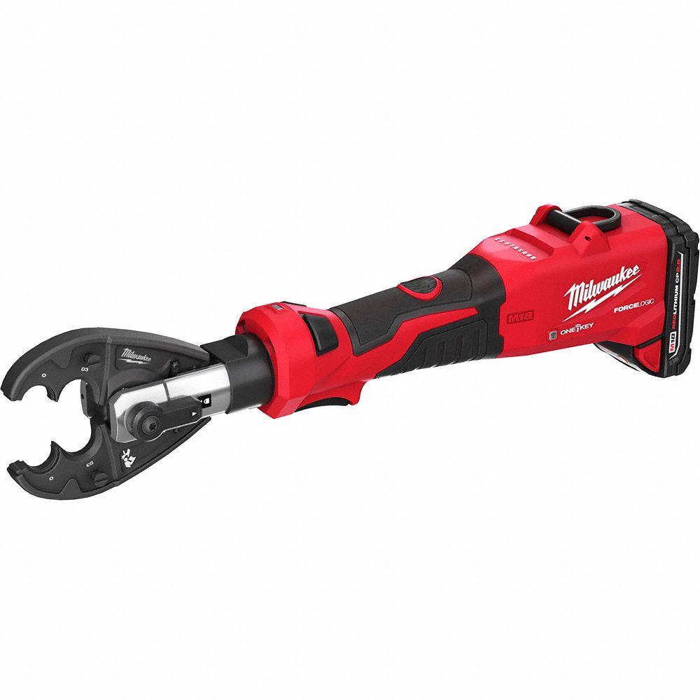 MILWAUKEE Cordless Crimping Tool Kit 6 ton Max. Crimping Force, W