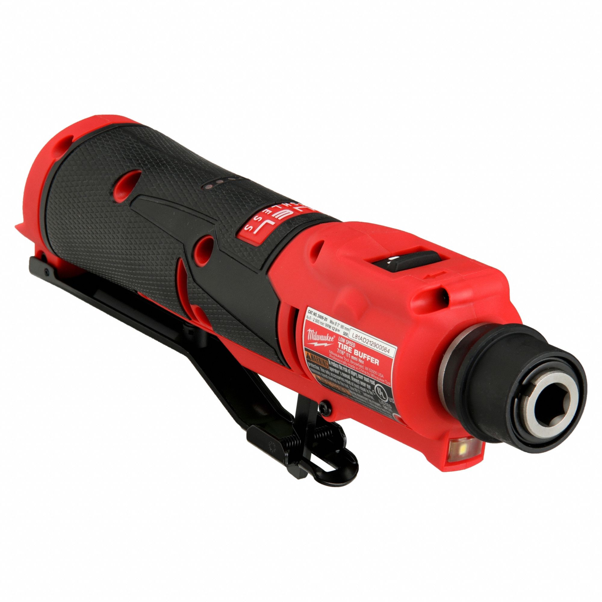 MILWAUKEE, Low Speed Tire Buffer, 10 3/32 in Overall Lg, Tire Buffer