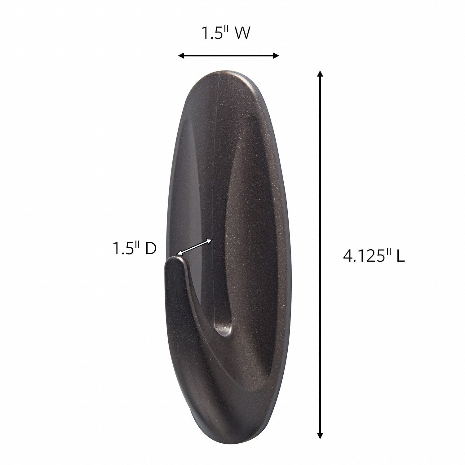 Hook: 4 3/4 lb Wt Capacity, 1 Points per Hook, Bronze, 4 in Overall Ht, 1 1/2 in Overall Wd