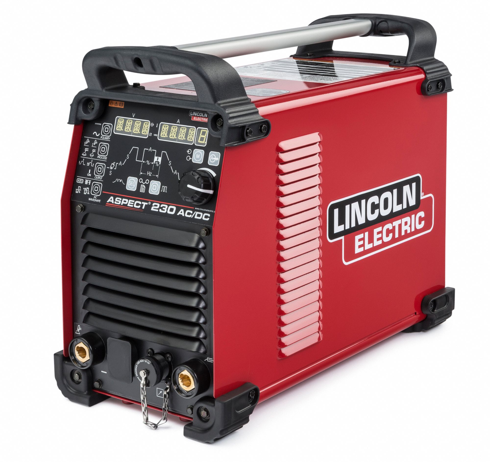 TIG WELDER,RED,AC/CD,16.5 IN OVERALL H