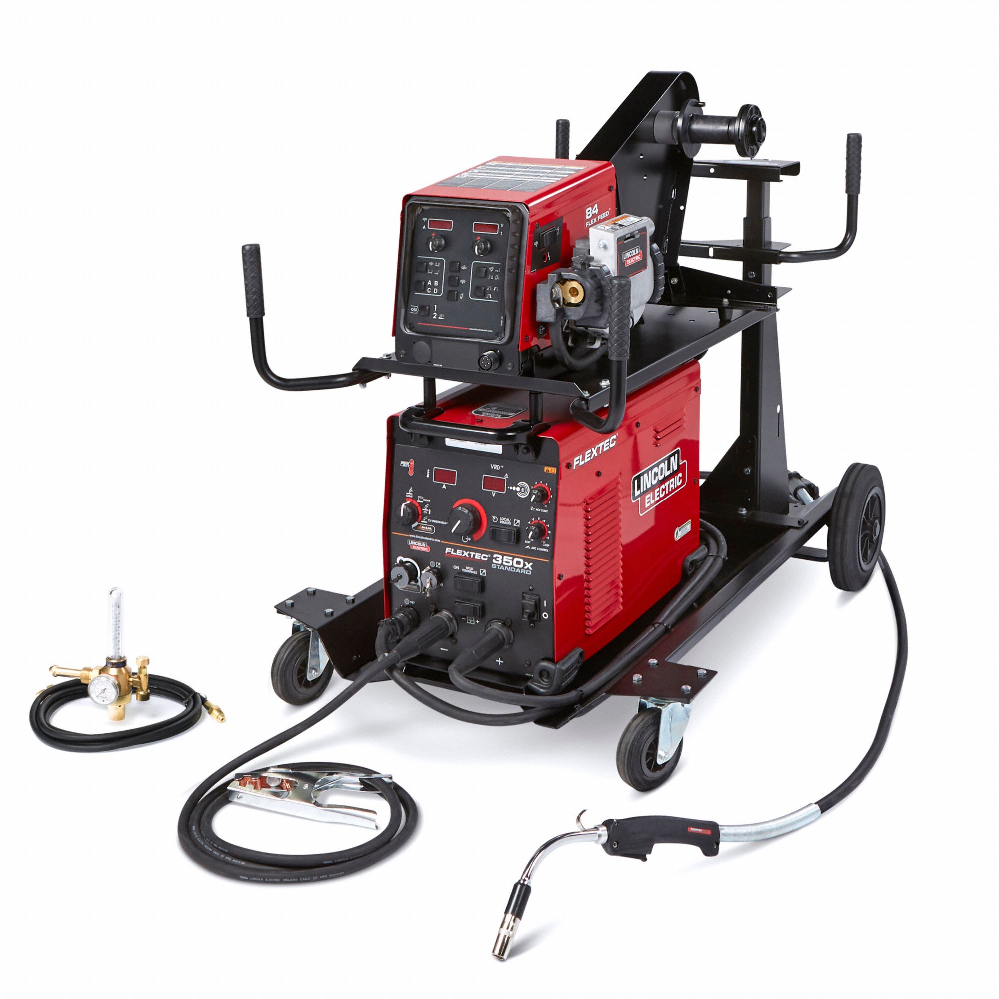 LINCOLN ELECTRIC Multiprocess Welder Flextec 350X, DC, MIG Pack w/Flex