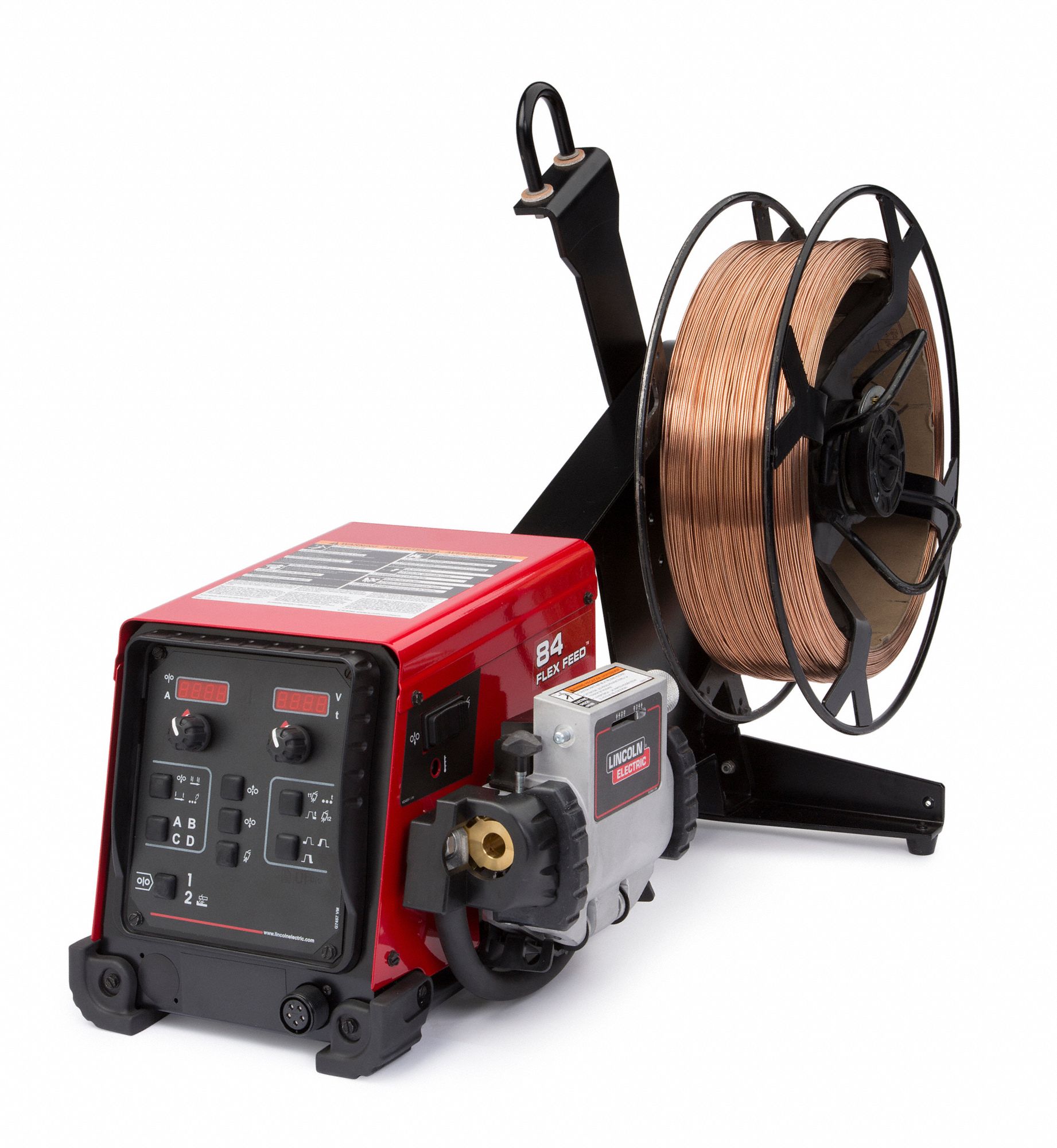 WIRE FEEDER,24V AC,56 LB,RED,16.5 IN H