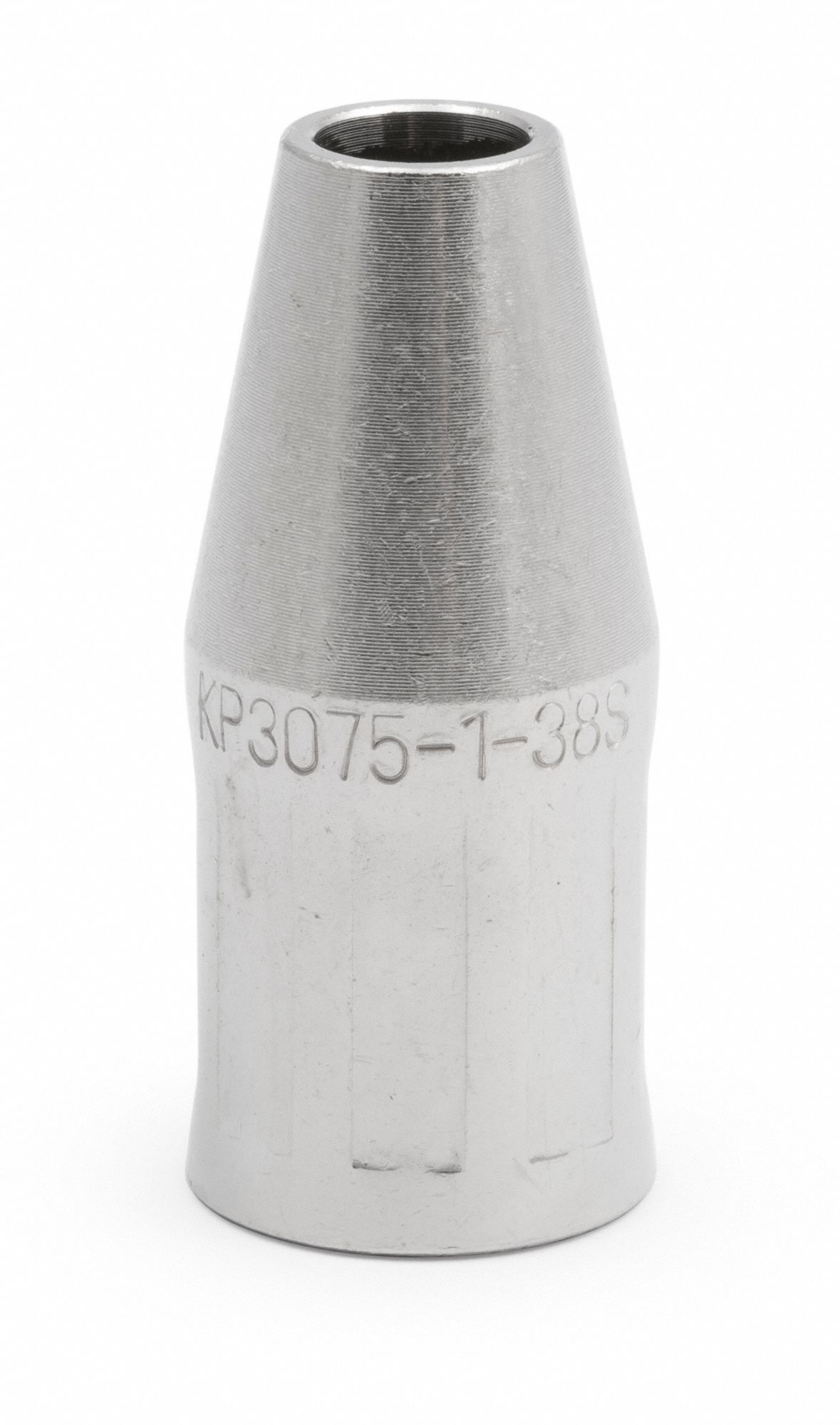 Nozzle: 3/8 in, Tapered, 1/4 in Stickout, Threaded