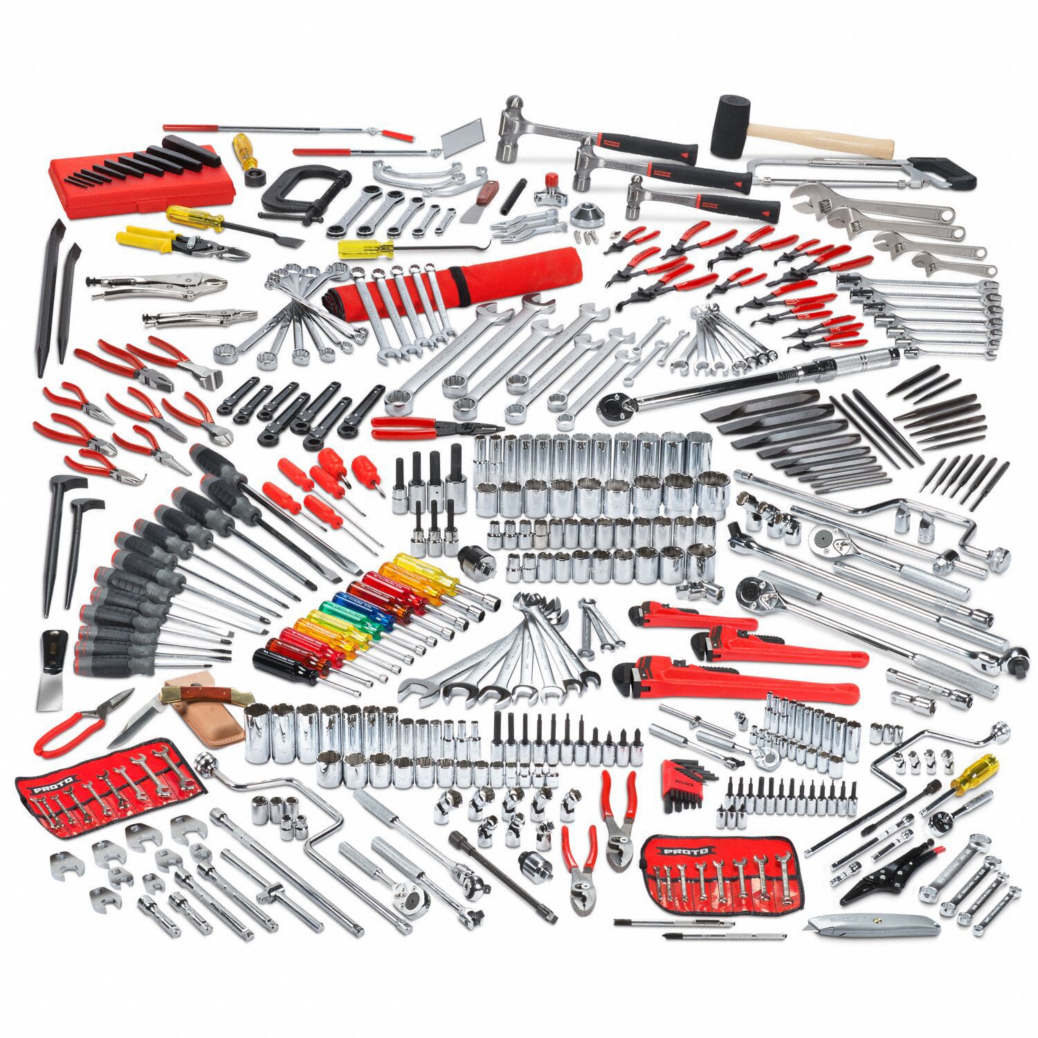 PROTO, 411 Total Pcs, SAE, Master Tool Set - 61VA77|J99830 - Grainger