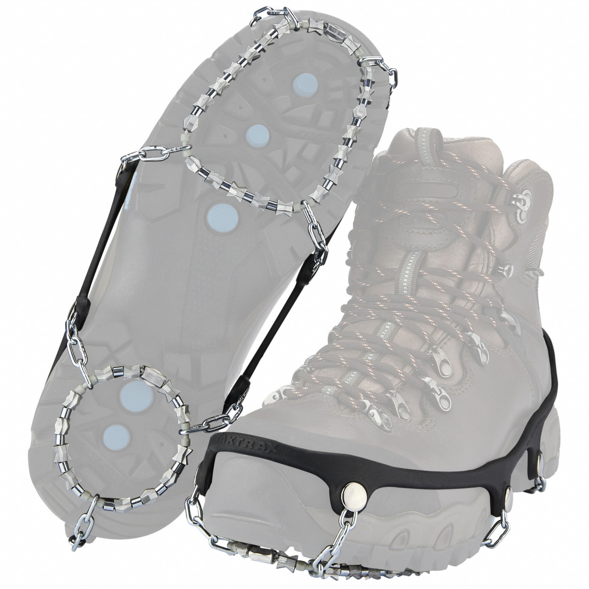 Traction Device: FOOTWEAR TRACTION, 5 to 6 For Shoe Size, 4 1/2 in Overall Wd, Rubber, 1 PR