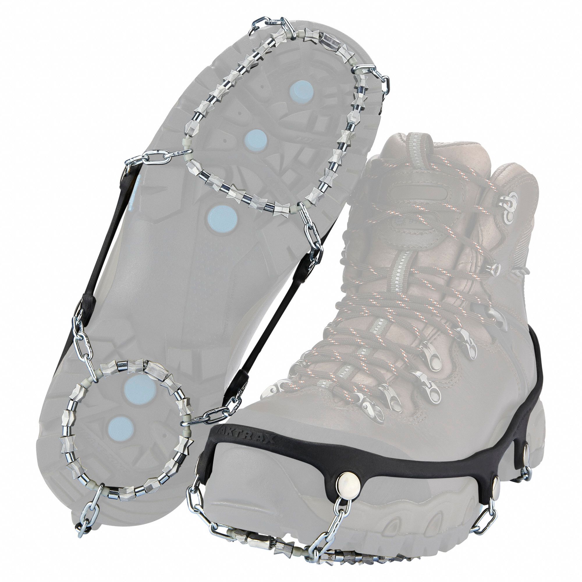 Traction Device: FOOTWEAR TRACTION, 13 to 14 1/2 For Shoe Size, 4 1/2 in Overall Wd, 1 PR
