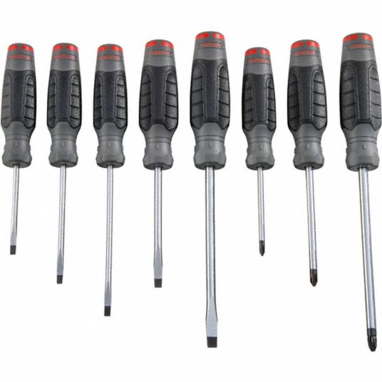 PROTO, 8 Pieces, Cabinet/Keystone/Phillips Tip, Screwdriver Sets