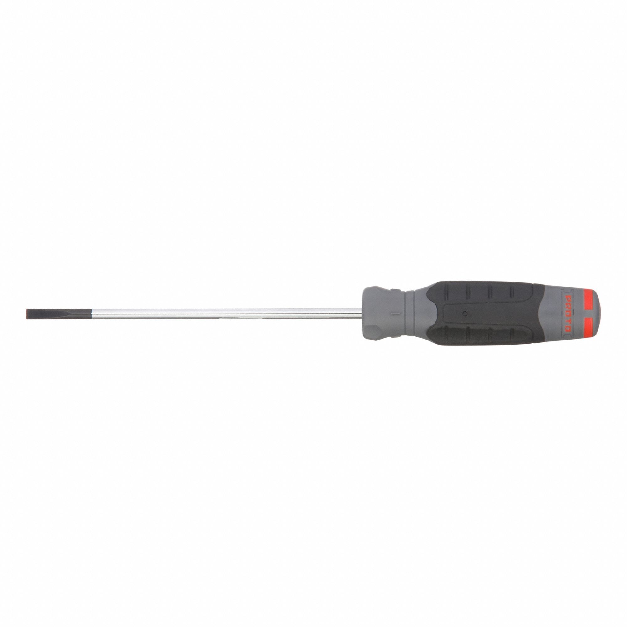 Screwdrivers: 3/16 in Tip Size, Long Lg, 10 1/4 in Overall Lg, 6 in Shank Lg, Cushion Grip