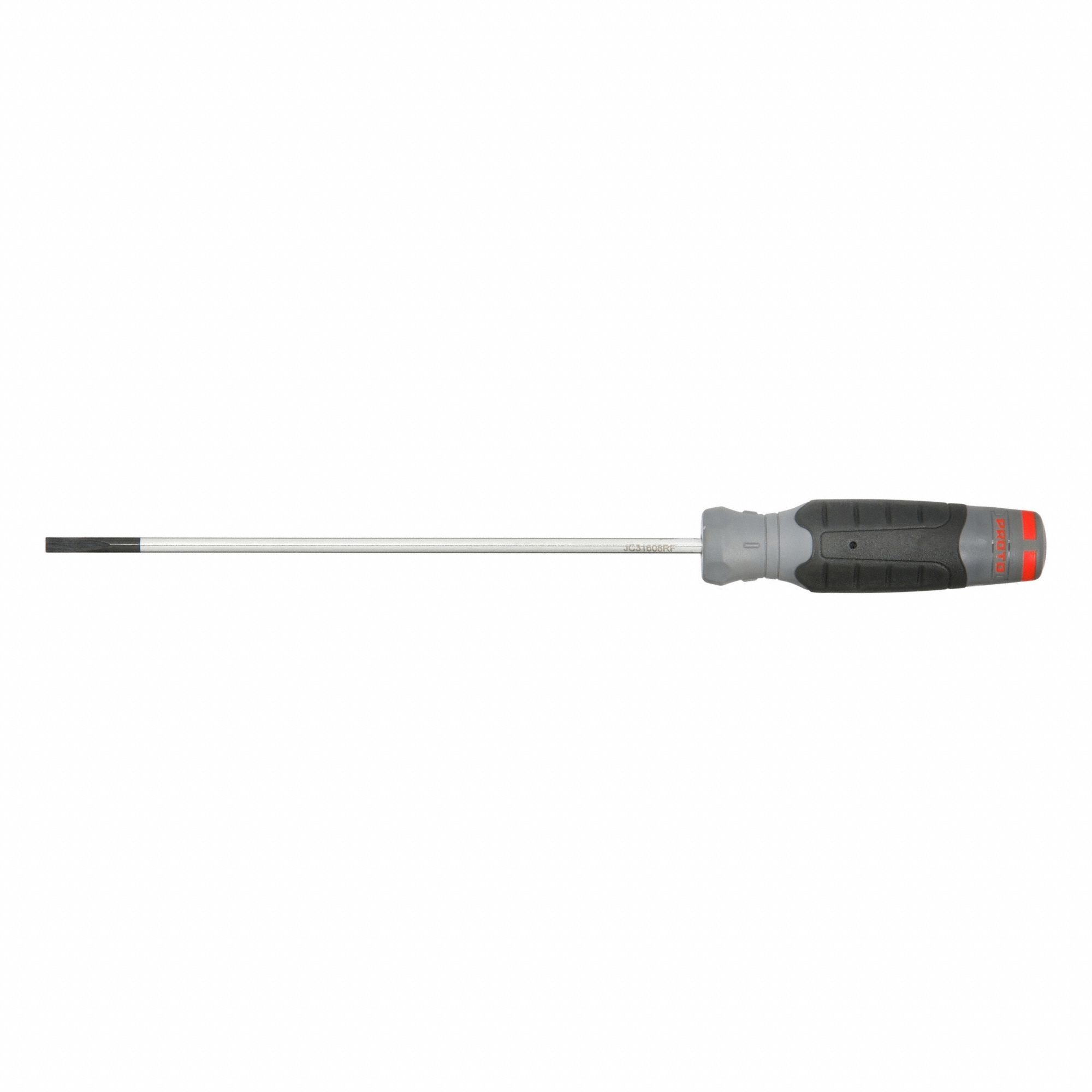 Screwdrivers: 3/16 in Tip Size, Long Lg, 12 1/4 in Overall Lg, 8 in Shank Lg, Cushion Grip