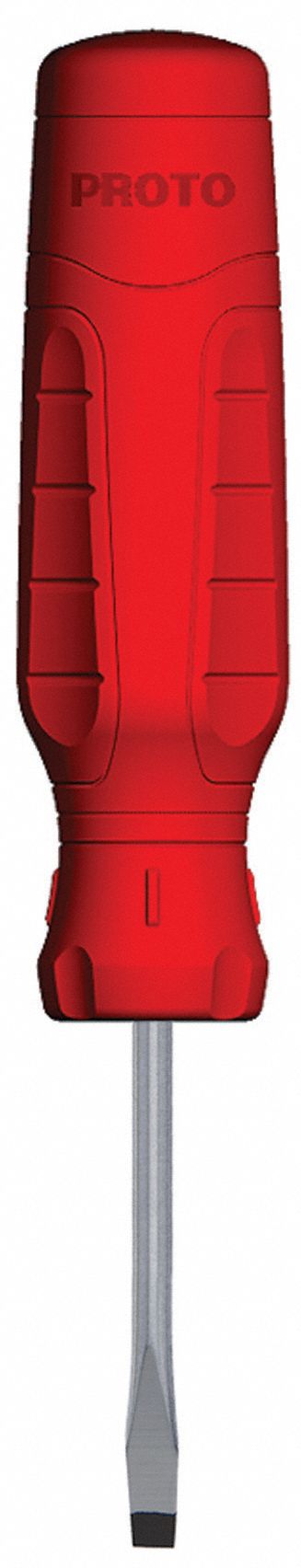 SCREWDRIVERS, 1/8 IN TIP SIZE, 5 1/4 IN OVERALL L, 2 IN SHANK L, PLASTIC GRIP